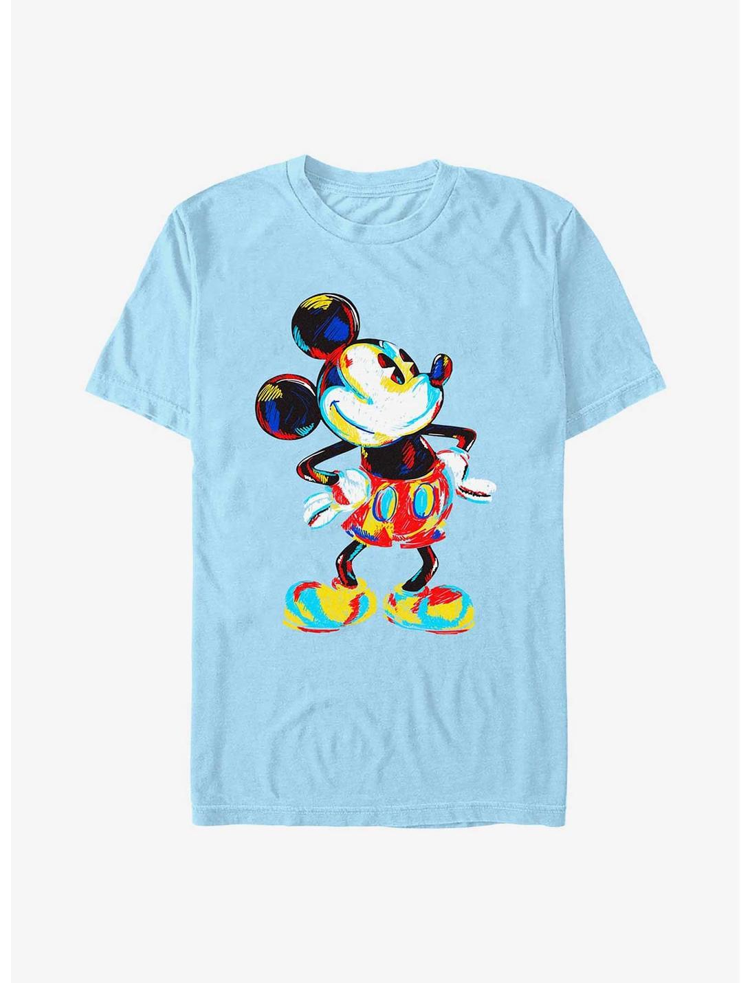 Disney Mickey Mouse Impressionist Mickey T-Shirt, LT BLUE, hi-res