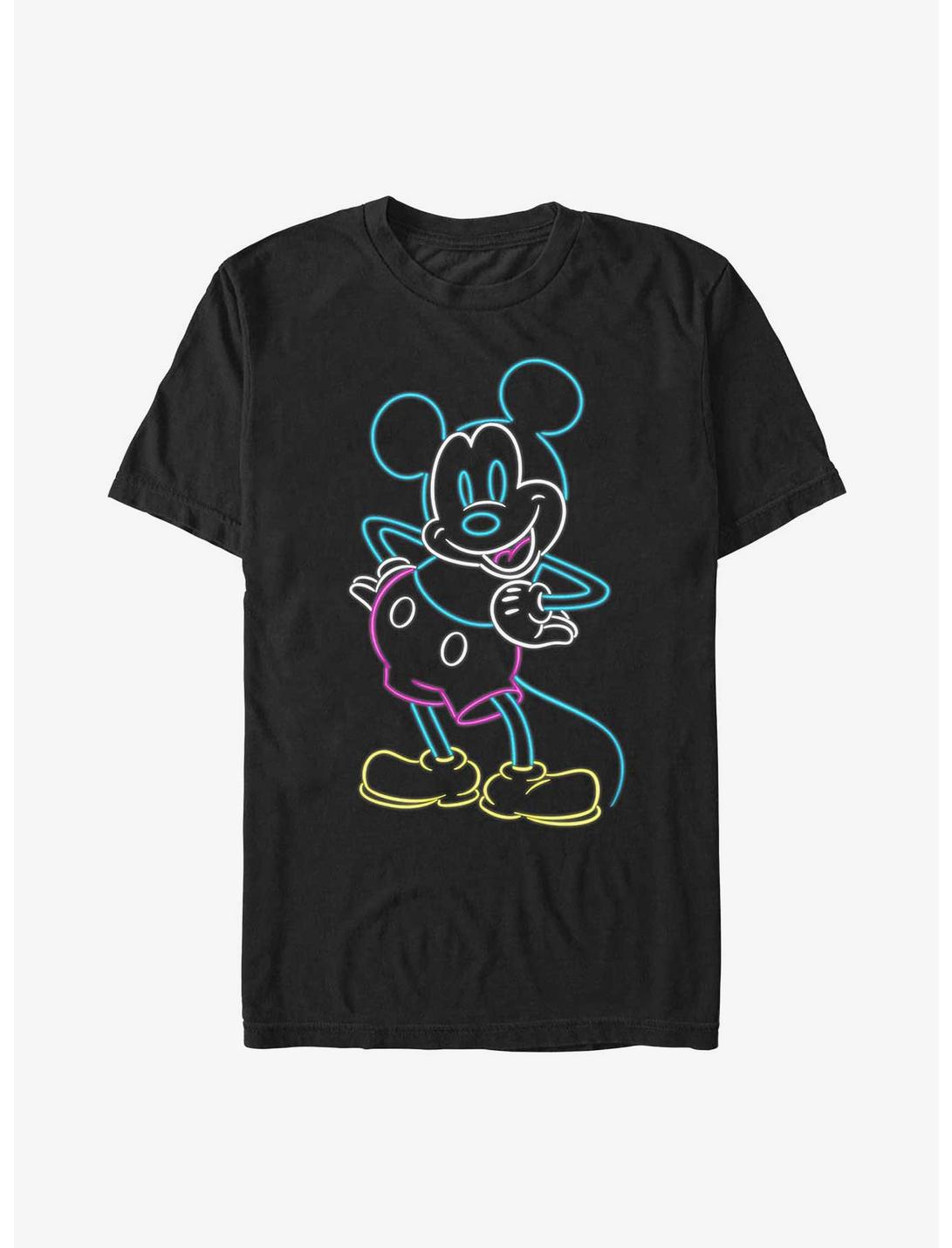 Disney Mickey Mouse Bright Line Mickey T-Shirt, BLACK, hi-res
