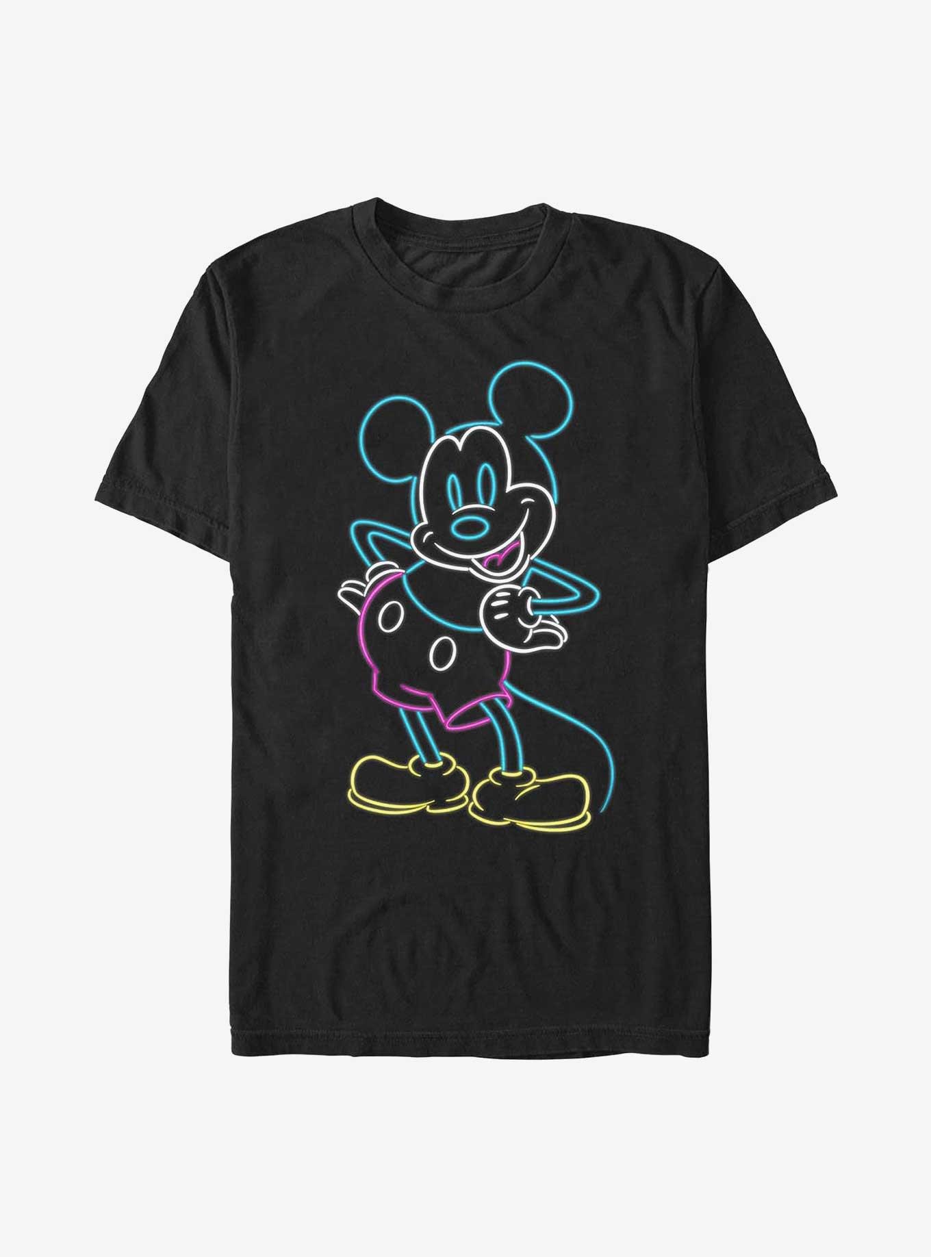 Disney Mickey Mouse Bright Line Mickey T-Shirt, BLACK, hi-res