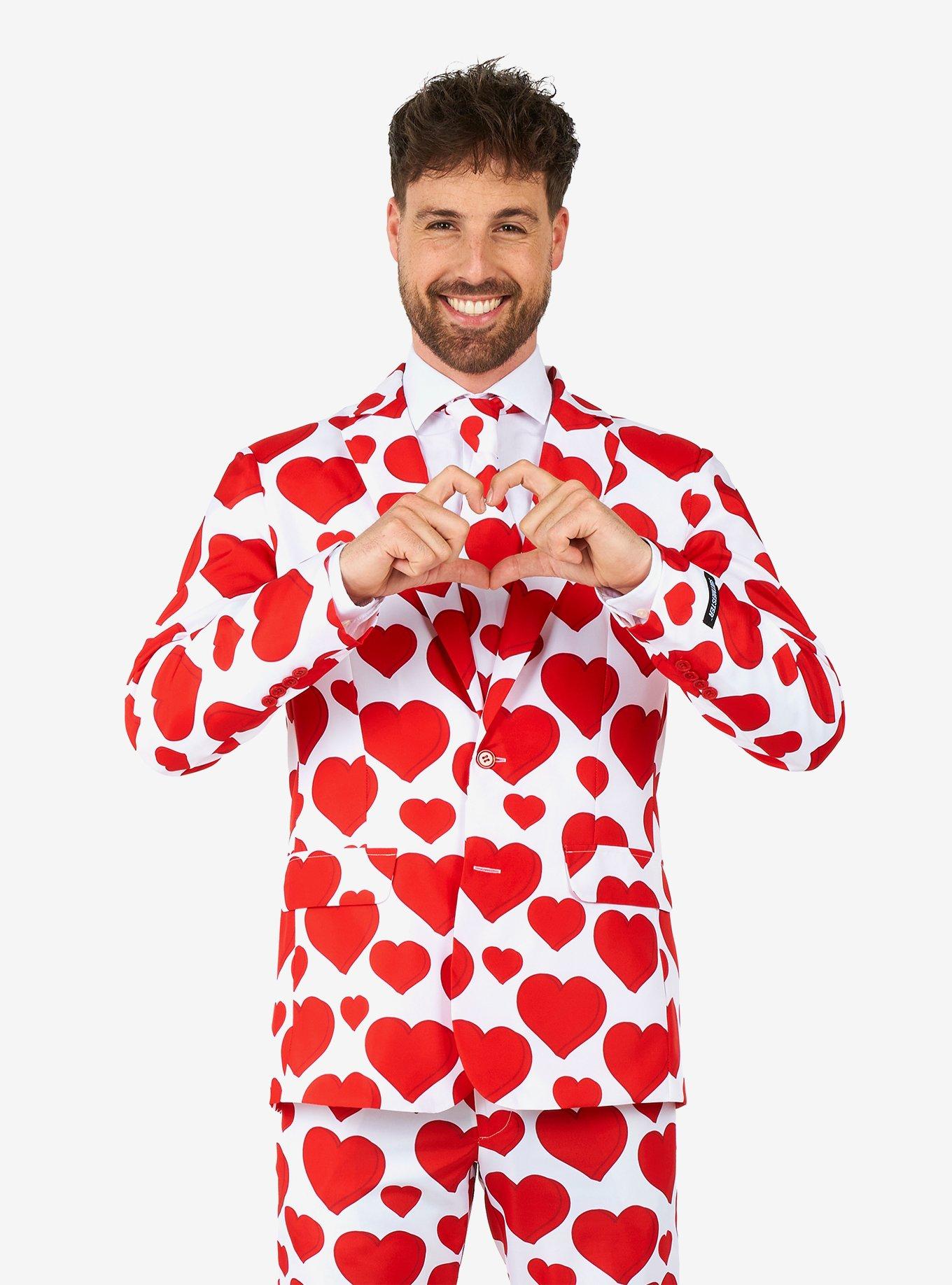 Love Hearts Suit, RED, hi-res