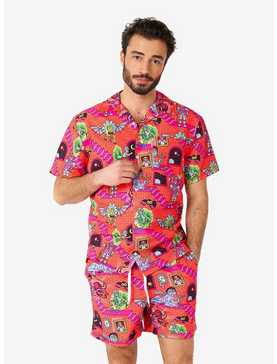 Rick & Morty Surreal Button-Up Shirt and Shorts Summer Set, , hi-res