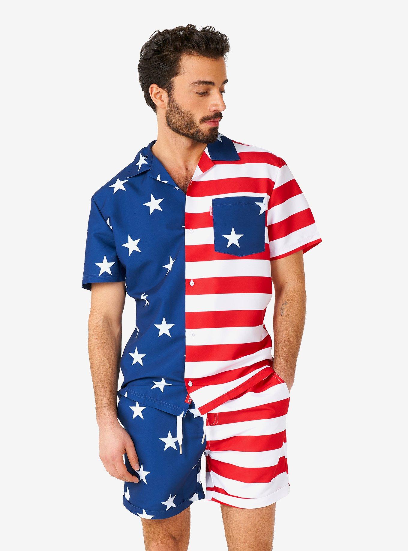 McSummer Short Sleeve Button-Up and Shorts Summer Set, , hi-res