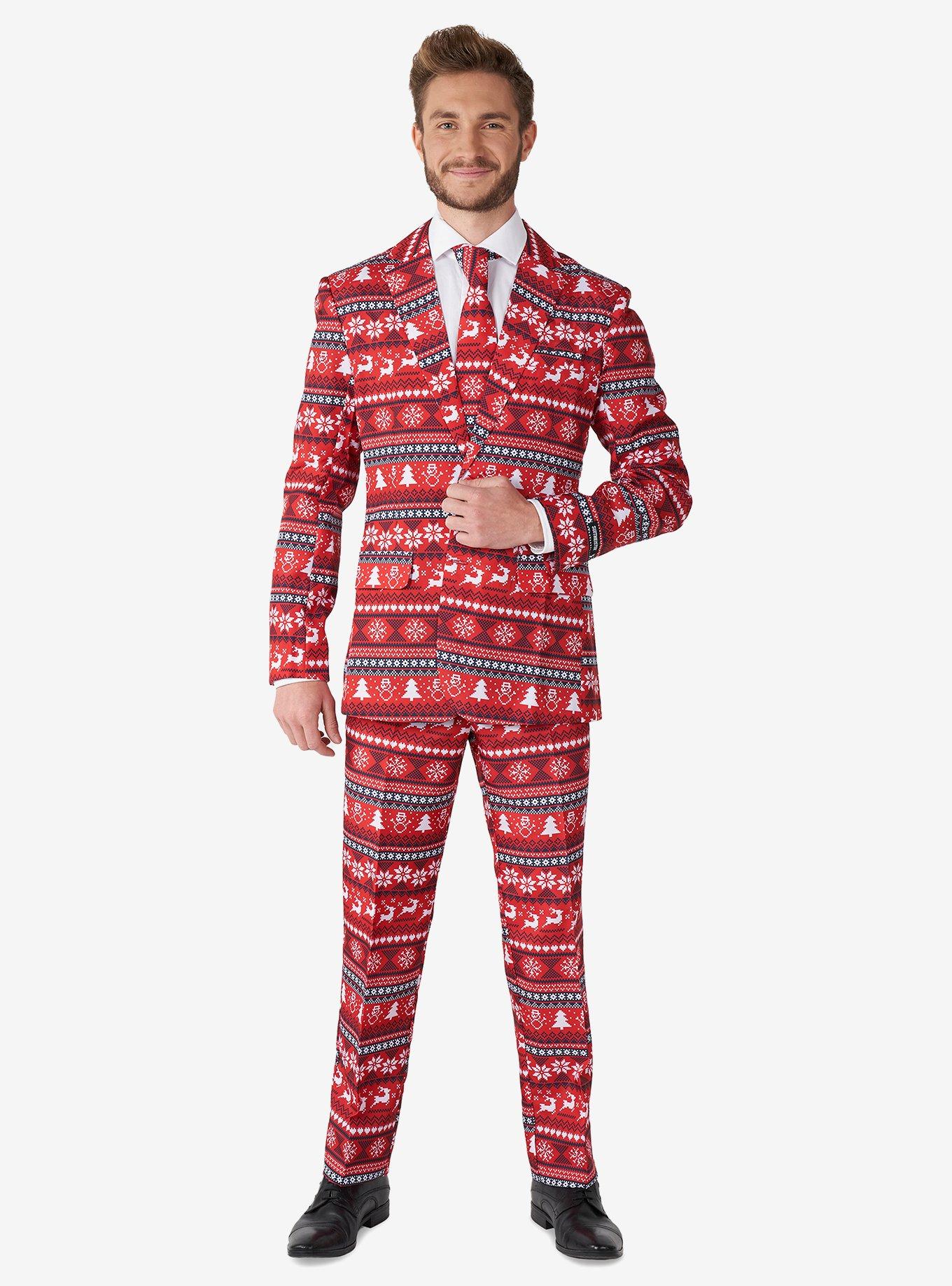 Nordic Pixel Red Suit, , hi-res