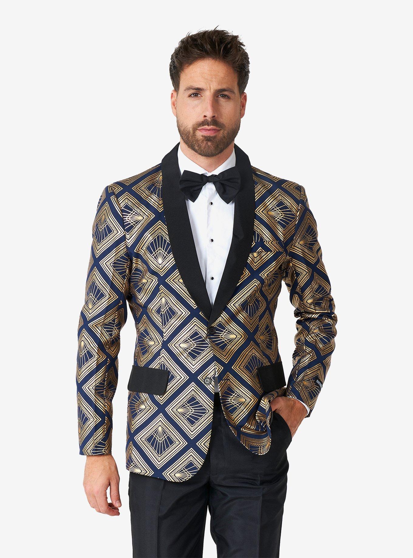 Art Deco Deep Navy Suit, BLUE, hi-res