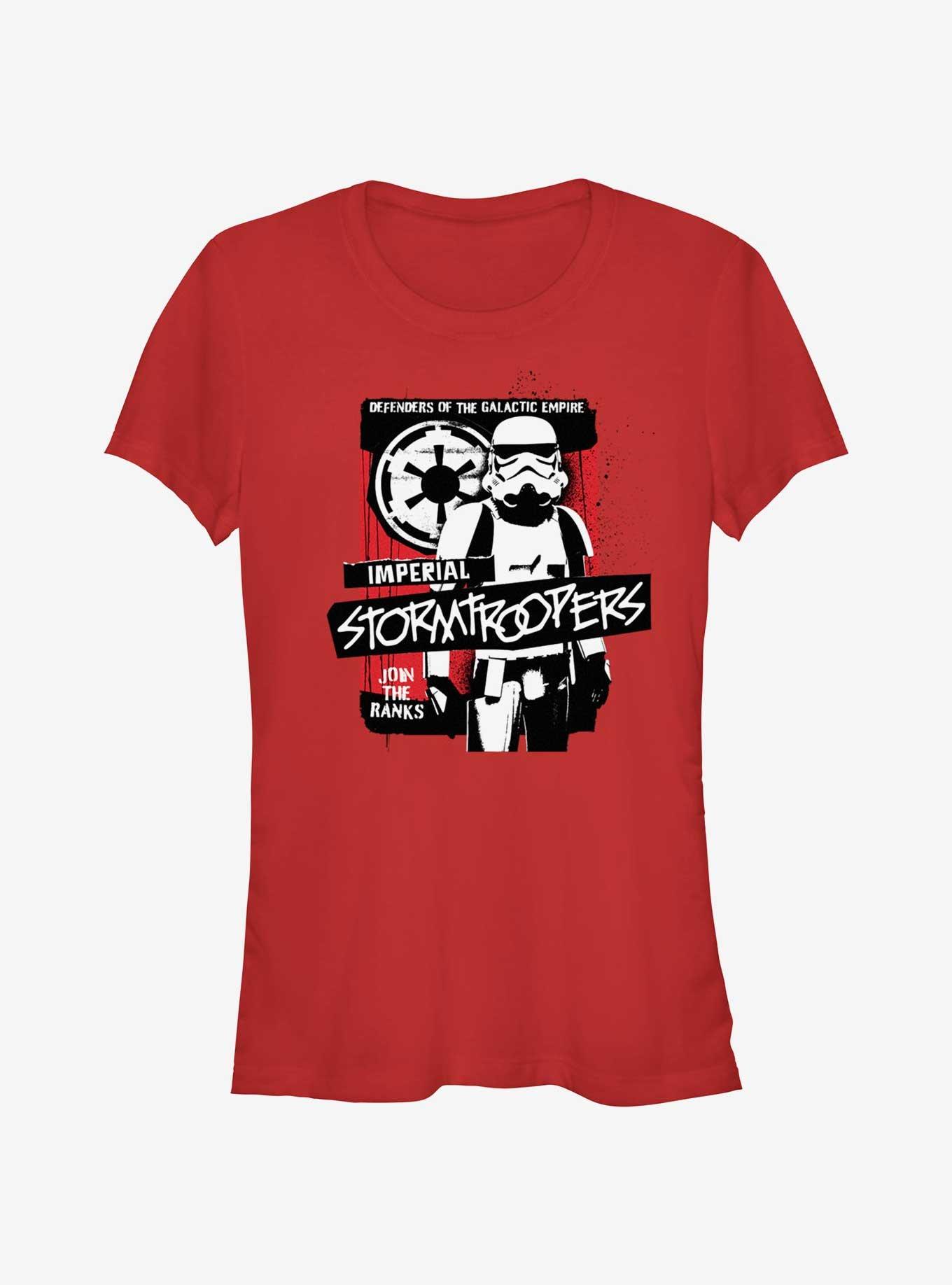 Star Wars Year of the Dark Side Stormtrooper Graffiti Girls T-Shirt, RED, hi-res