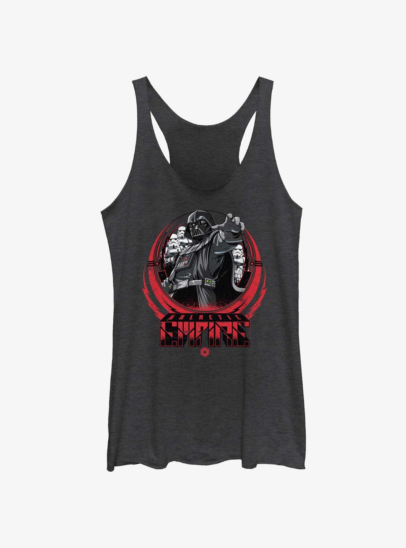 Star Wars Year of the Dark Side Galactic Empire Lockup Girls Tank, BLK HTR, hi-res