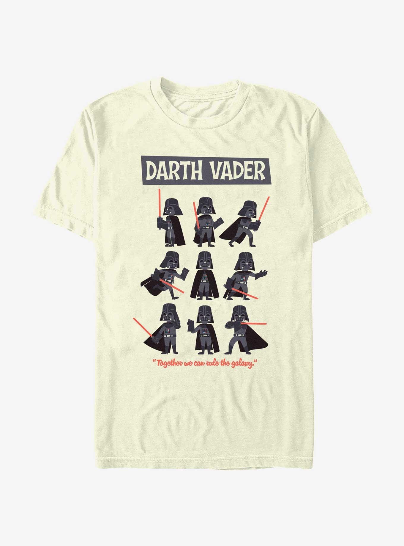 Star Wars Year of the Dark Side Darth Vader Pose Collage T-Shirt, NATURAL, hi-res