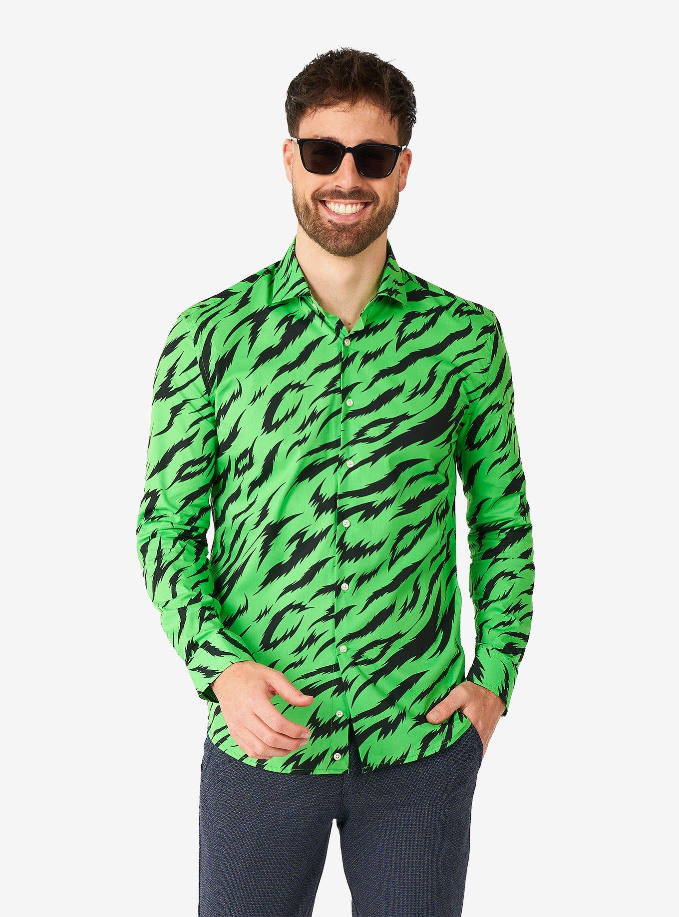 Wild Animal Long Sleeve Button-Up Shirt, MULTI, hi-res