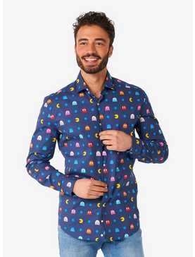 PAC-MAN Pixel Long Sleeve Button-Up Shirt, , hi-res