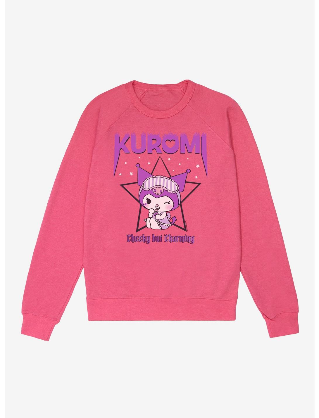 Kuromi  Cheeky But Charming French Terry Sweatshirt, HELICONIA HEATHER, hi-res