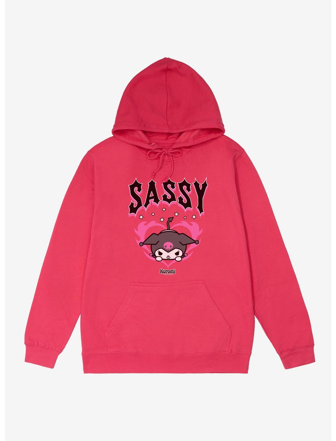 Kuromi  Sassy French Terry Hoodie, HELICONIA HEATHER, hi-res