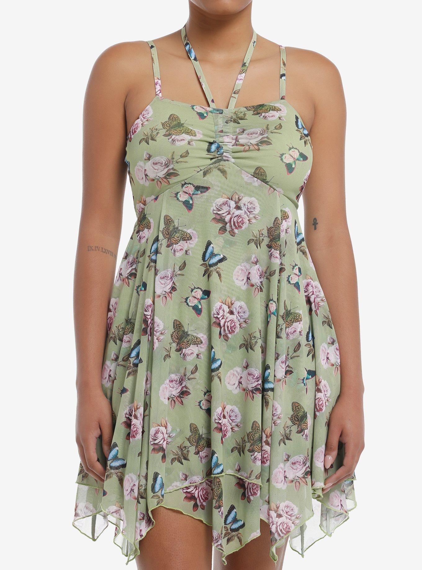 Thorn & Fable Butterfly Rose Hank Hem Dress, , hi-res