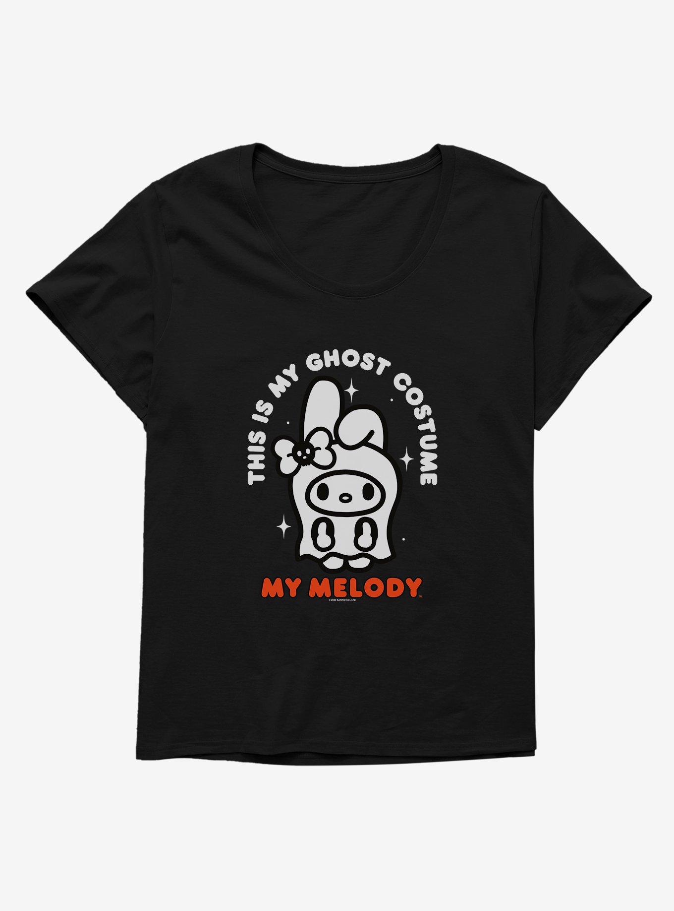 Hello Kitty And Friends My Melody Ghost Costume Girls T-Shirt Plus Size, BLACK, hi-res