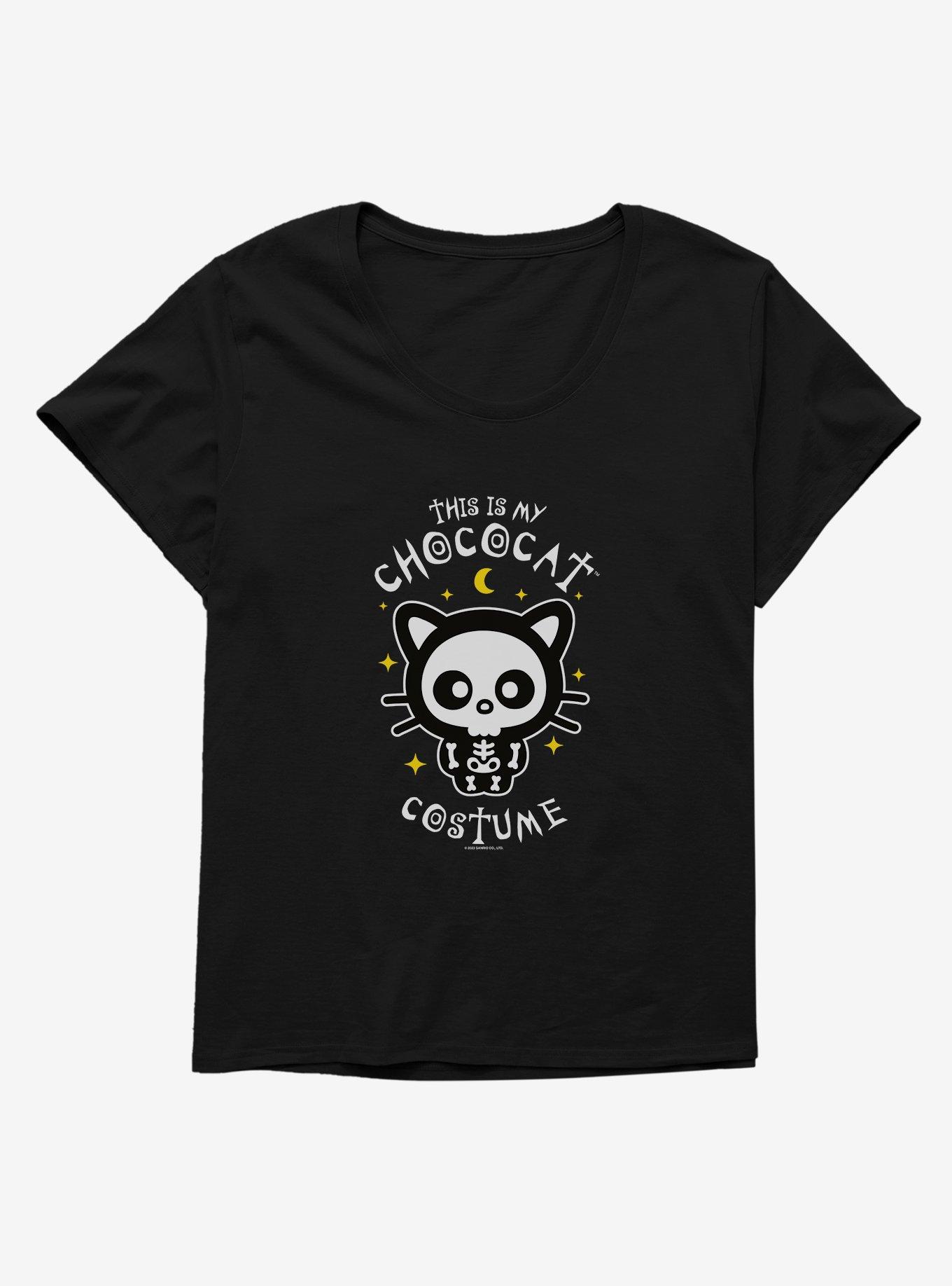 Hello Kitty And Friends Chococat Skeleton Costume Girls T-Shirt Plus Size, BLACK, hi-res