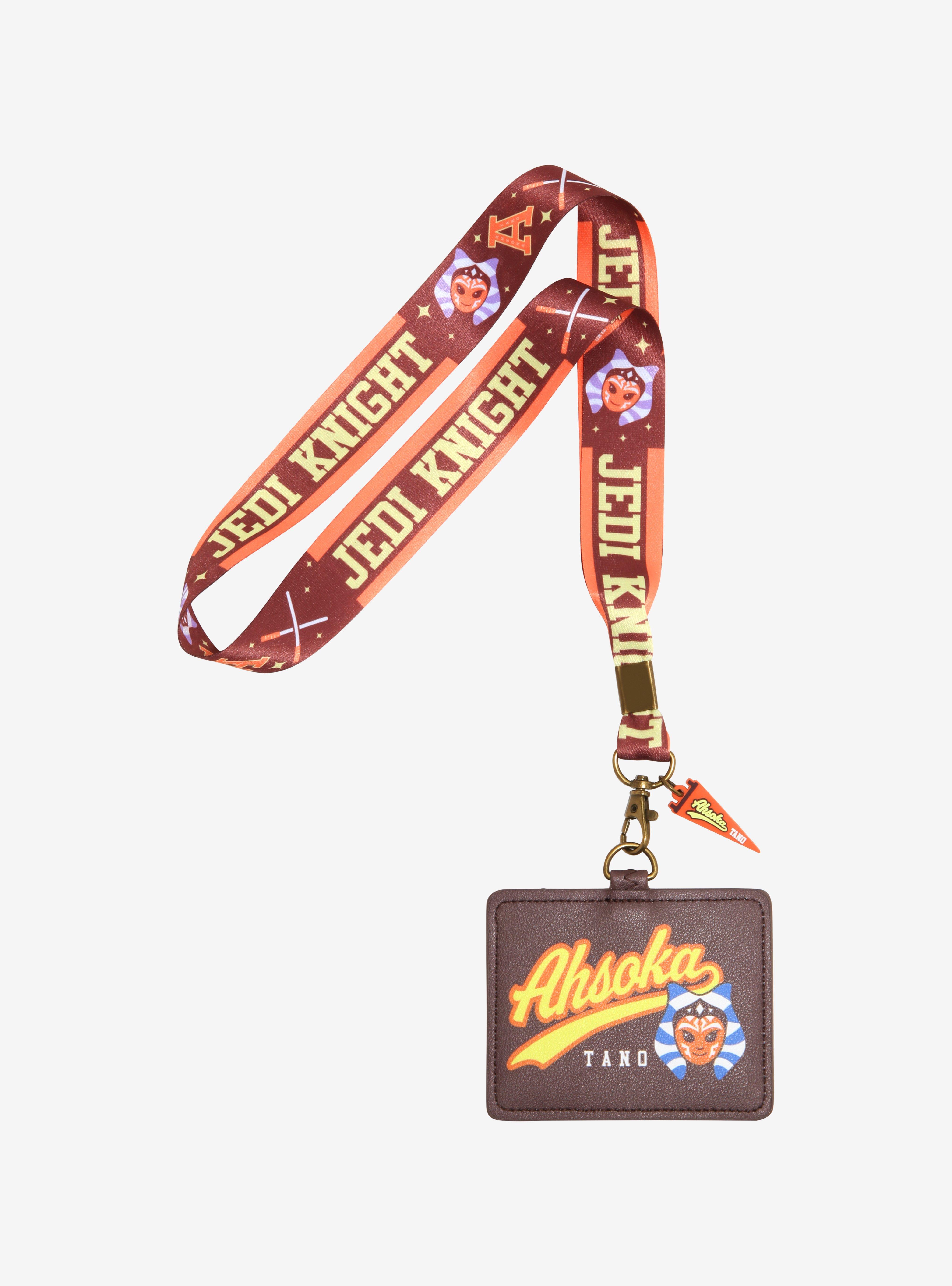 Star Wars Ahsoka Tano Varsity Allover Print Lanyard - BoxLunch Exclusive, , hi-res