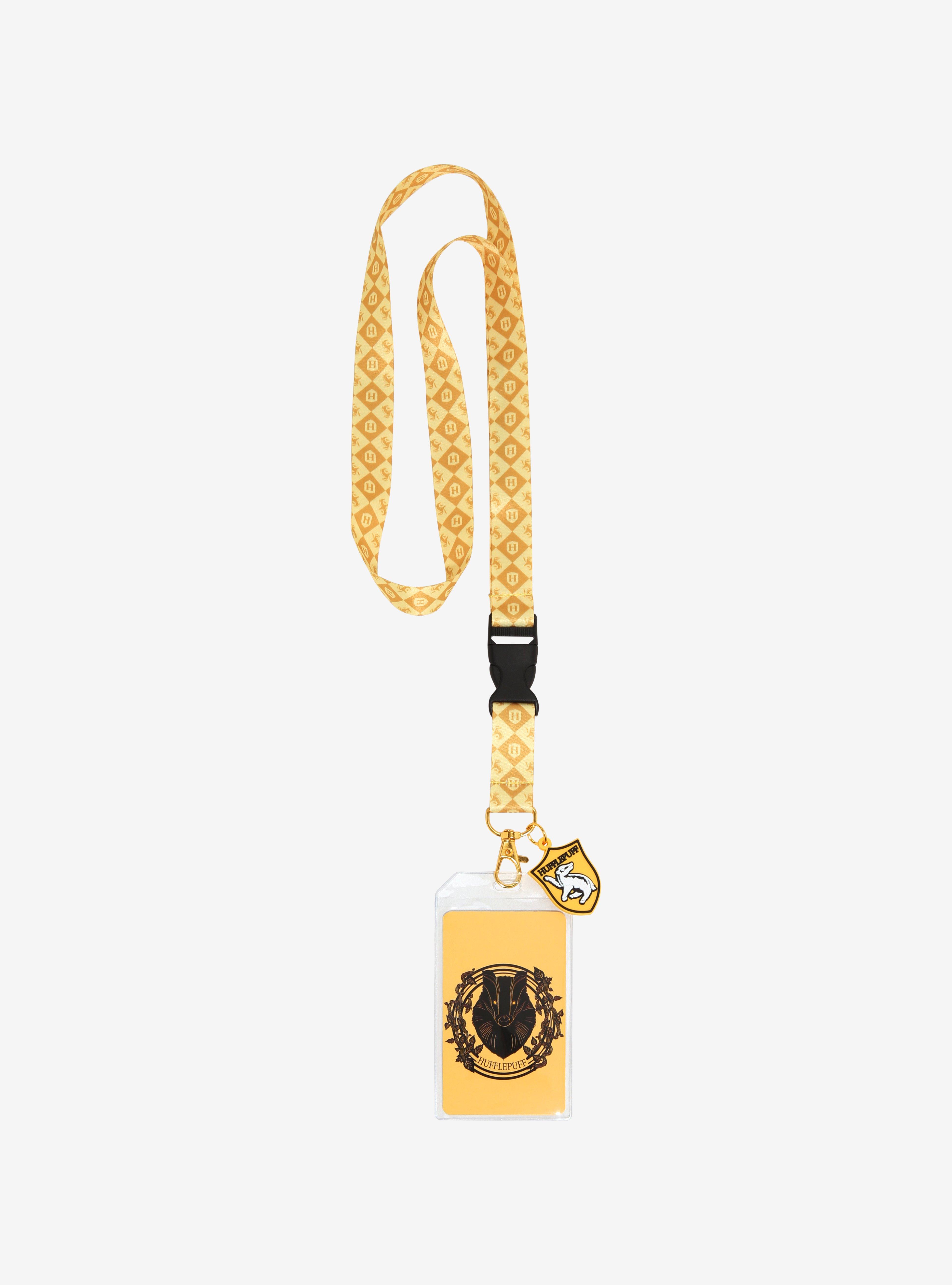 Harry Potter Hufflepuff Charm Lanyard &mdash; BoxLunch Exclusive, , hi-res