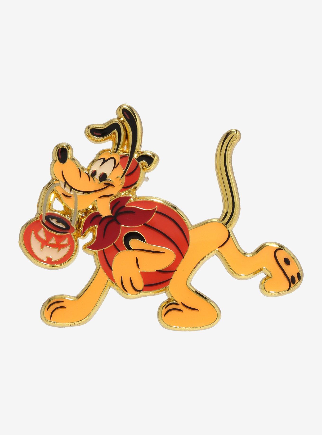 Loungefly Disney Pluto Pumpkin Trick or Treat Enamel Pin — BoxLunch Exclusive, , hi-res