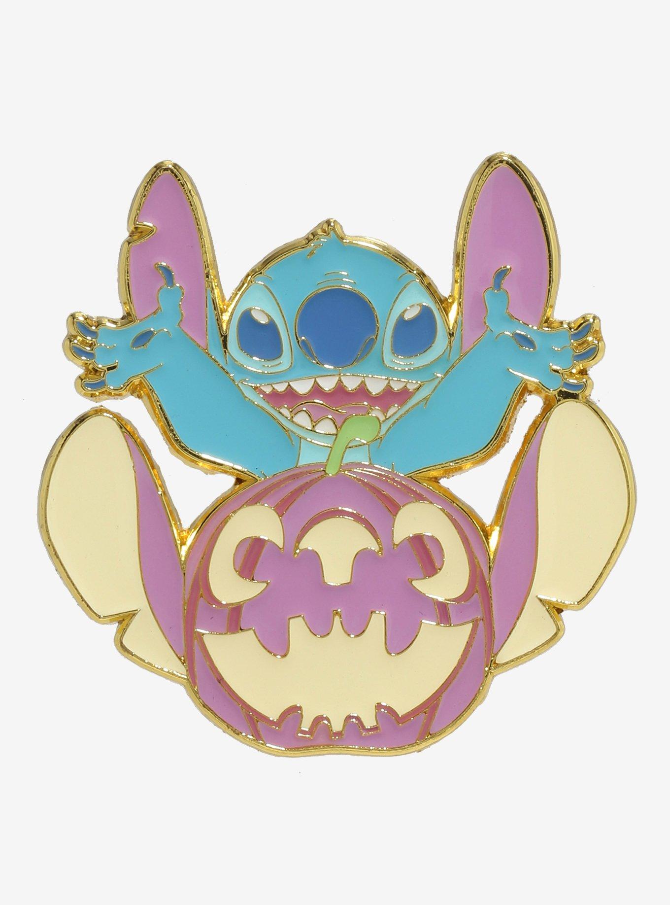 Loungefly Disney Lilo & Stitch Pumpkin Stitch Pastel Enamel Pin — BoxLunch Exclusive, , hi-res