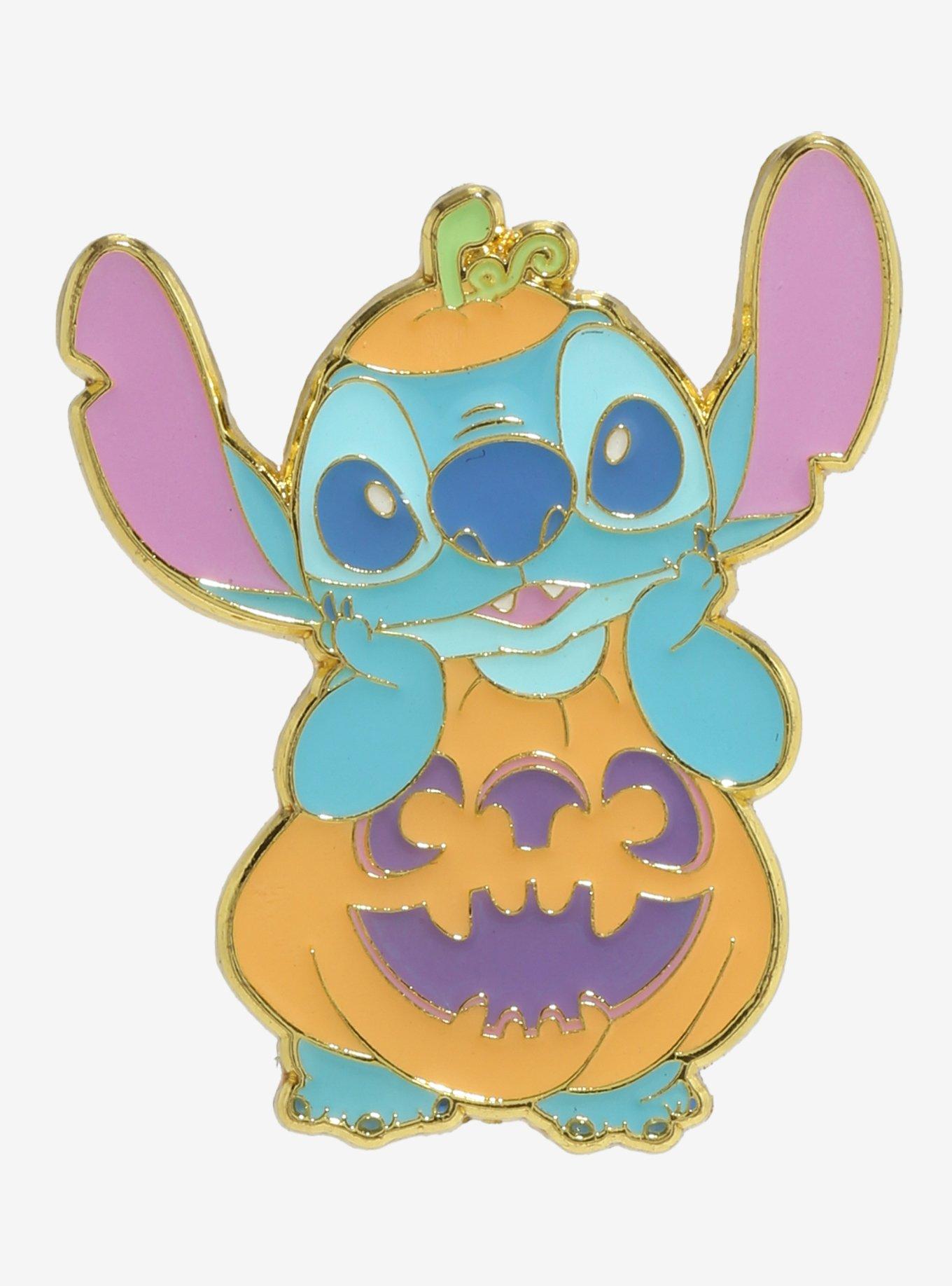 Loungefly Disney Lilo & Stitch Pumpkin Stitch Enamel Pin — BoxLunch Exclusive, , hi-res