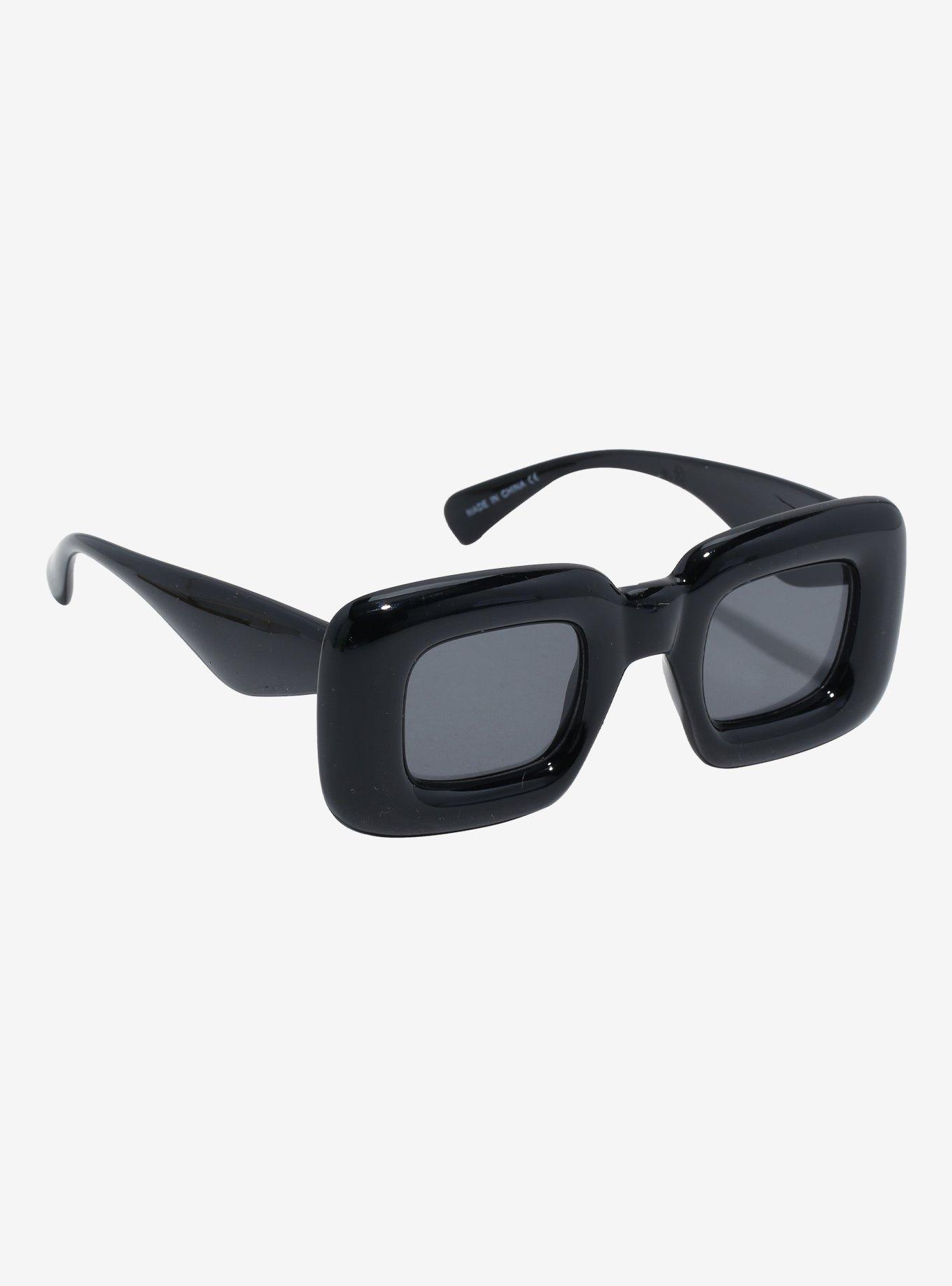 Black Bubble Square Sunglasses, , hi-res