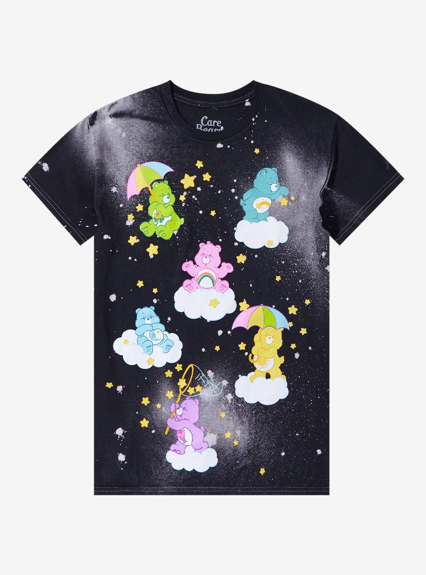 Care Bears Group Cloud Grey Bleached Boyfriend Fit Girls T-Shirt, MULTI, hi-res