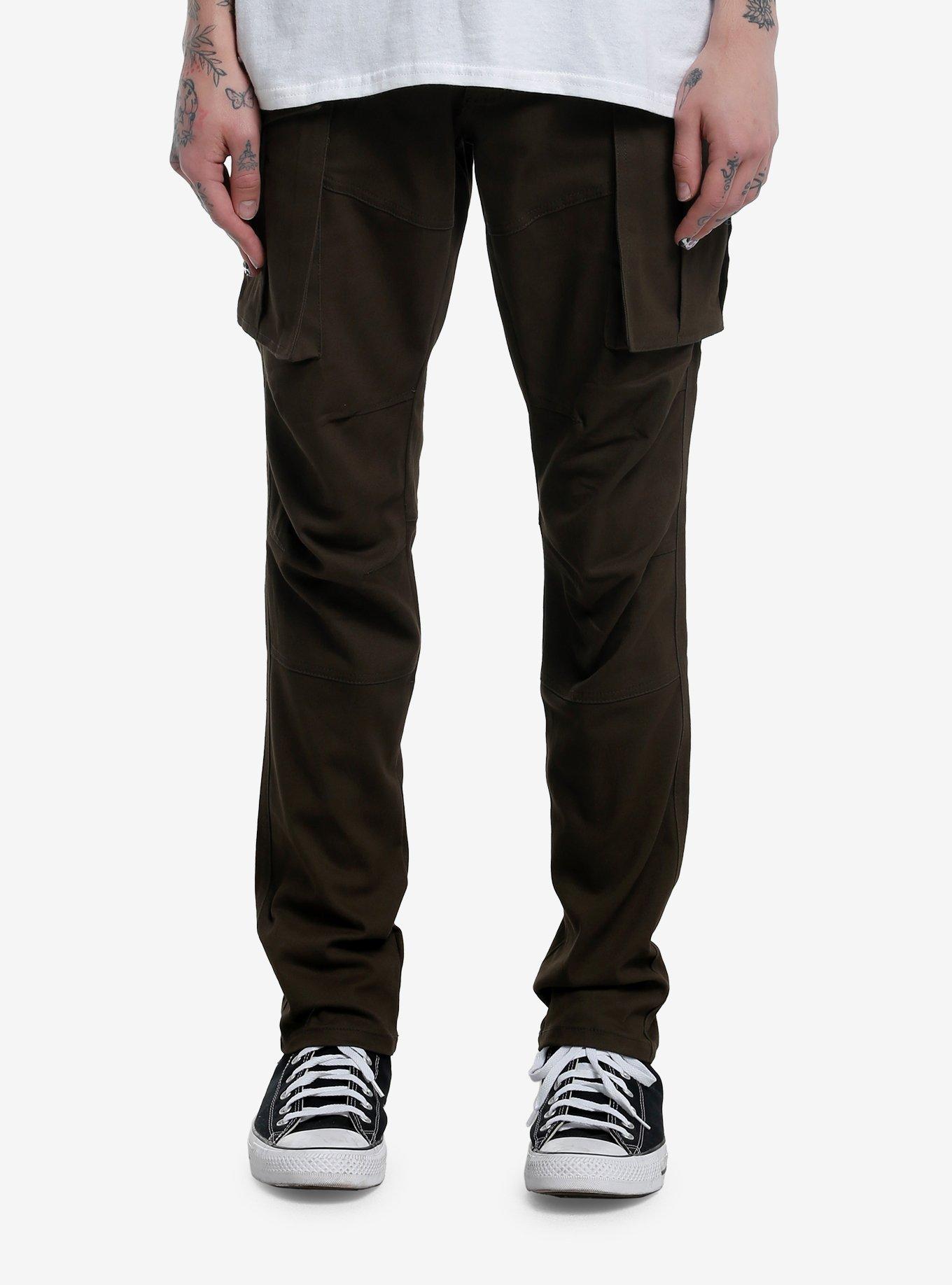 Dark Olive Cargo Pants, , hi-res