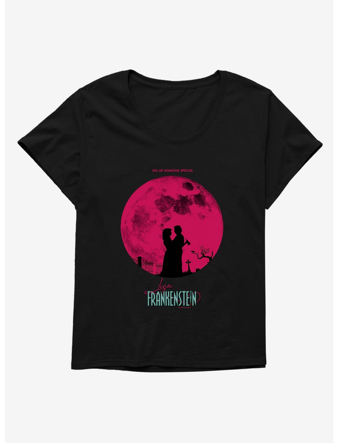 Lisa Frankenstein Moon Silhouette Girls T-Shirt Plus Size, BLACK, hi-res