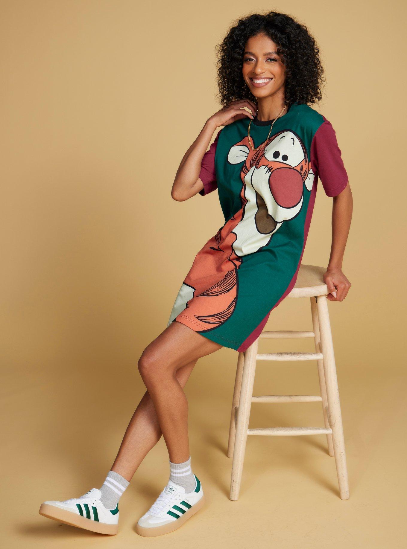 Disney Winnie the Pooh Tigger Oversized T-Shirt Dress — BoxLunch Exclusive, PLUM, hi-res
