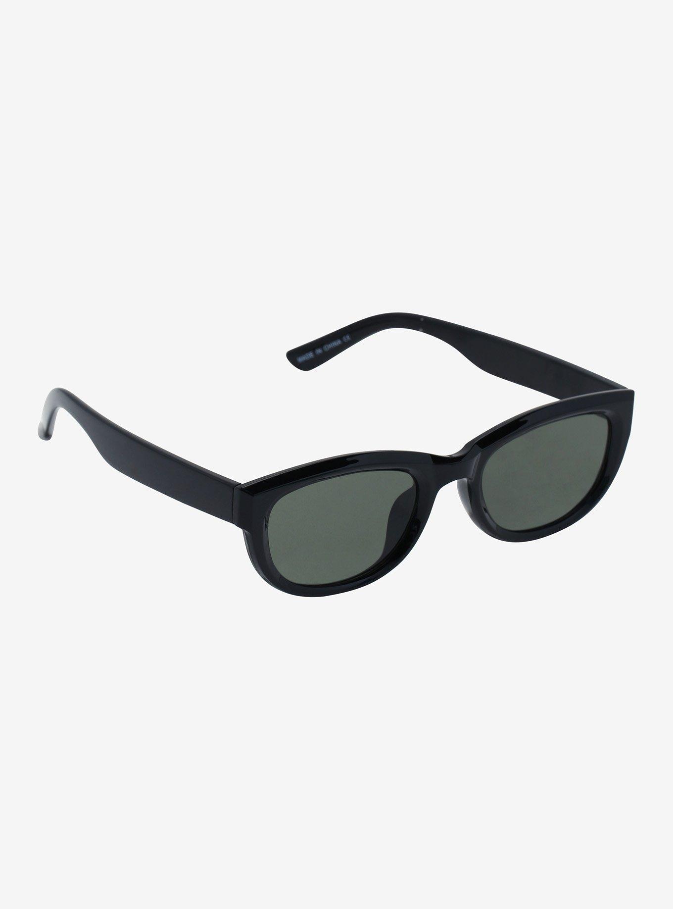 Black Oval Sunglasses, , hi-res