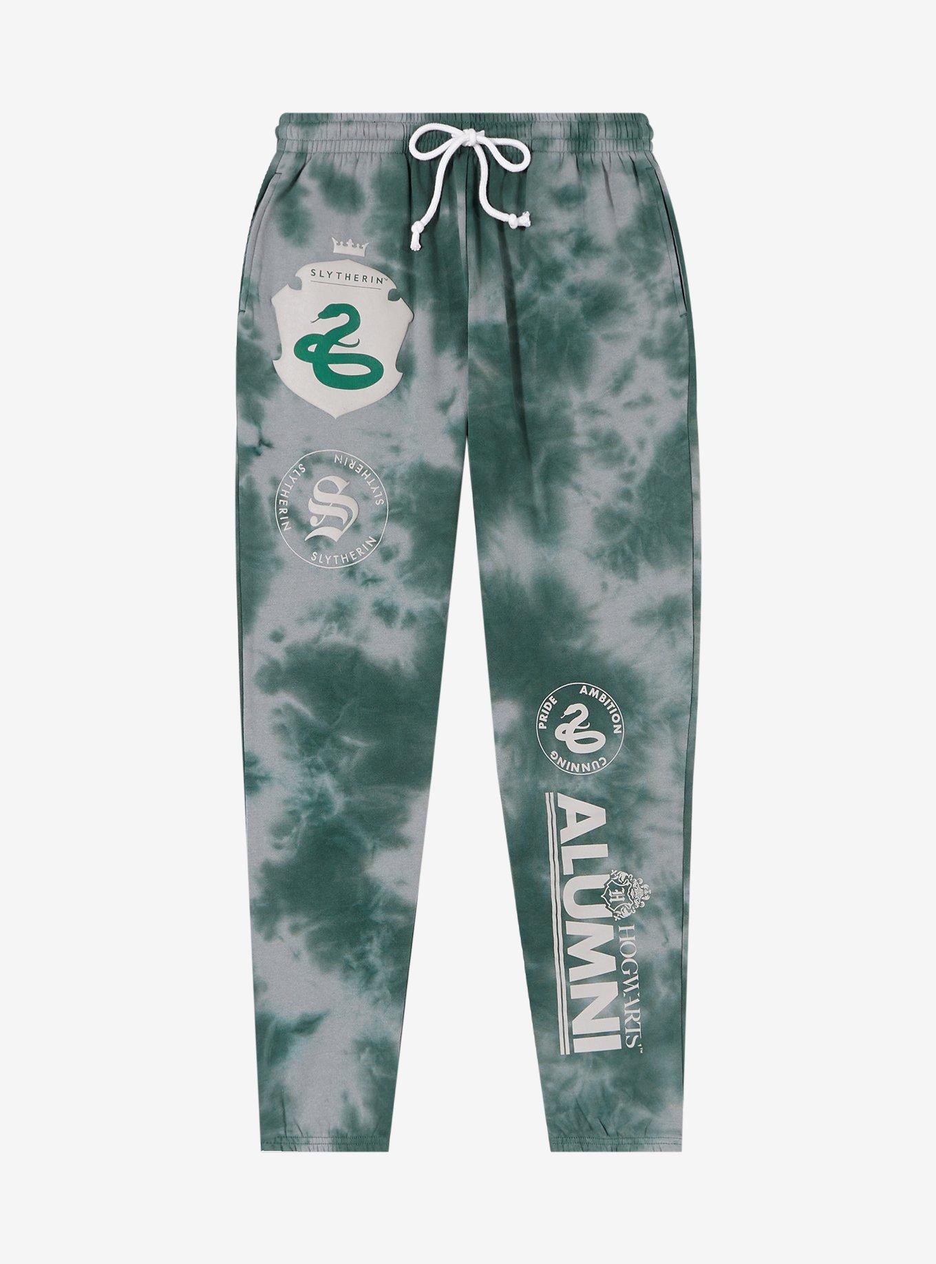 Harry Potter Slytherin Alumni Tie-Dye Wash Joggers — BoxLunch Exclusive, GREEN, hi-res