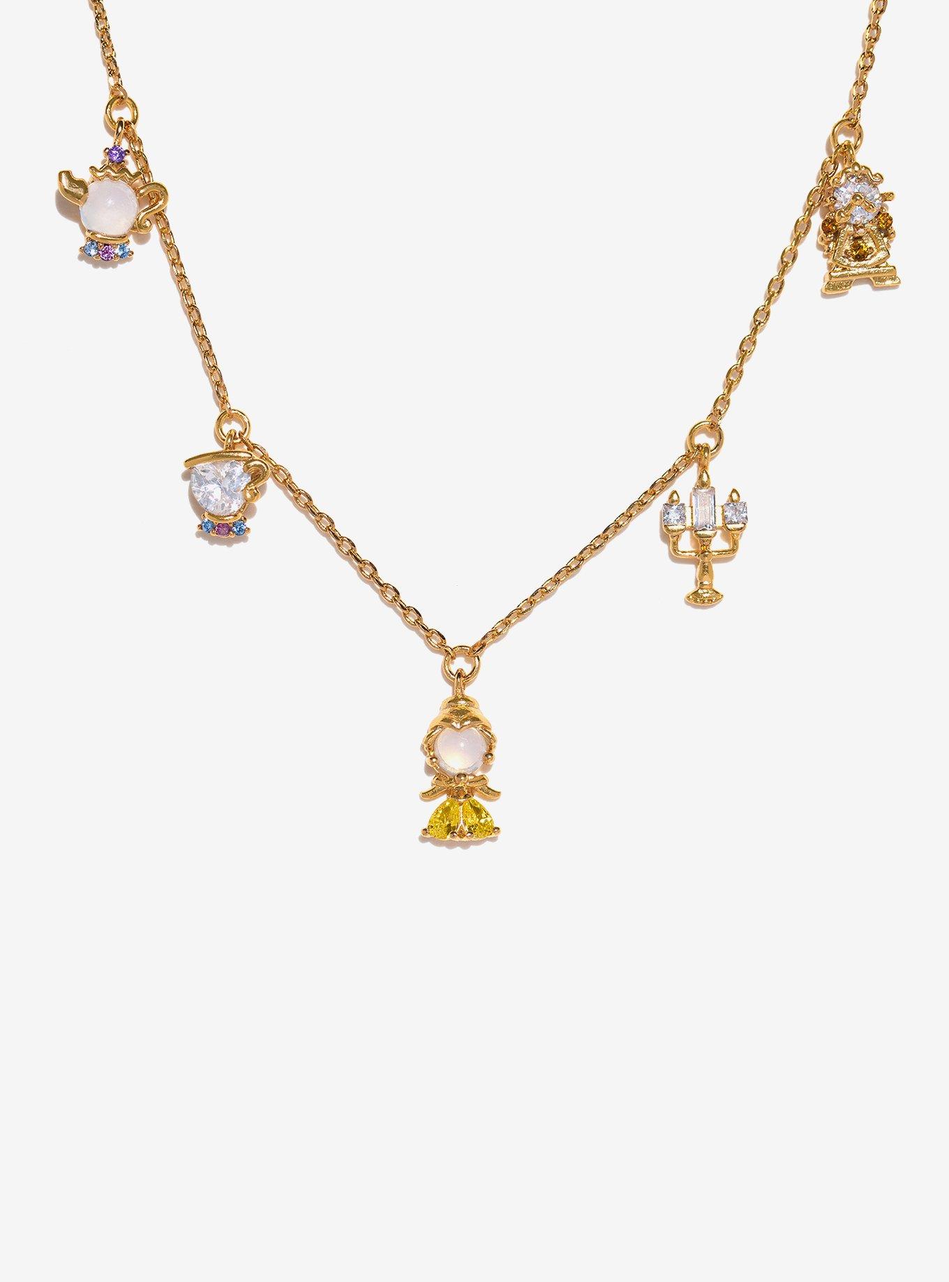 Disney X Girls Crew Beauty And The Beast Charm Necklace, , hi-res