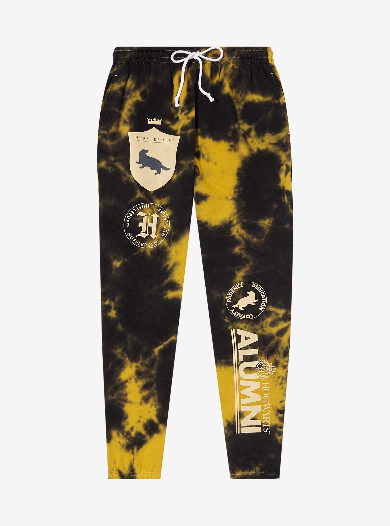 Harry Potter Hufflepuff Alumni Tie-Dye Joggers - BoxLunch Exclusive, BLACK, hi-res