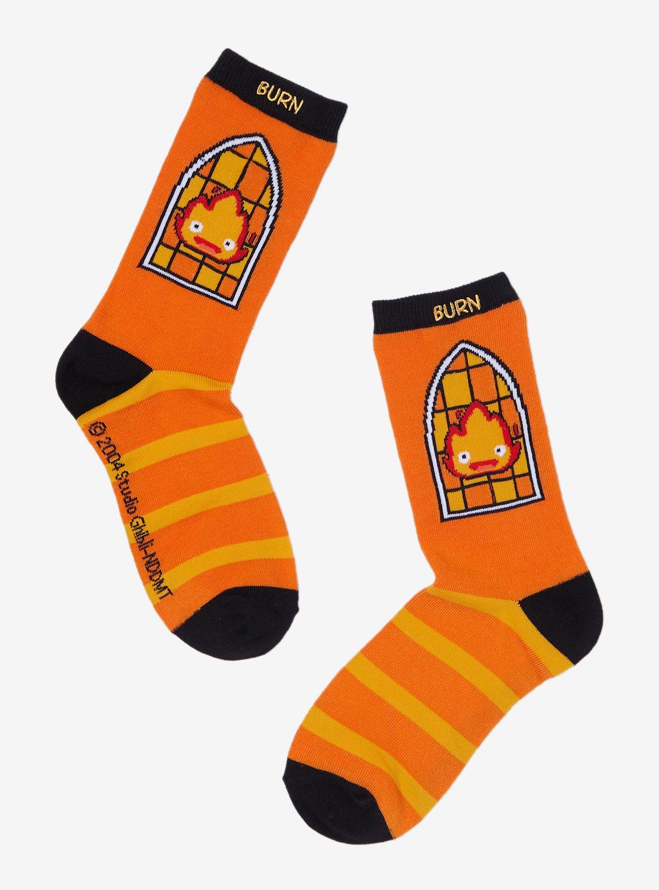 Studio Ghibli® Howl's Moving Castle Calcifer Window Crew Socks, , hi-res