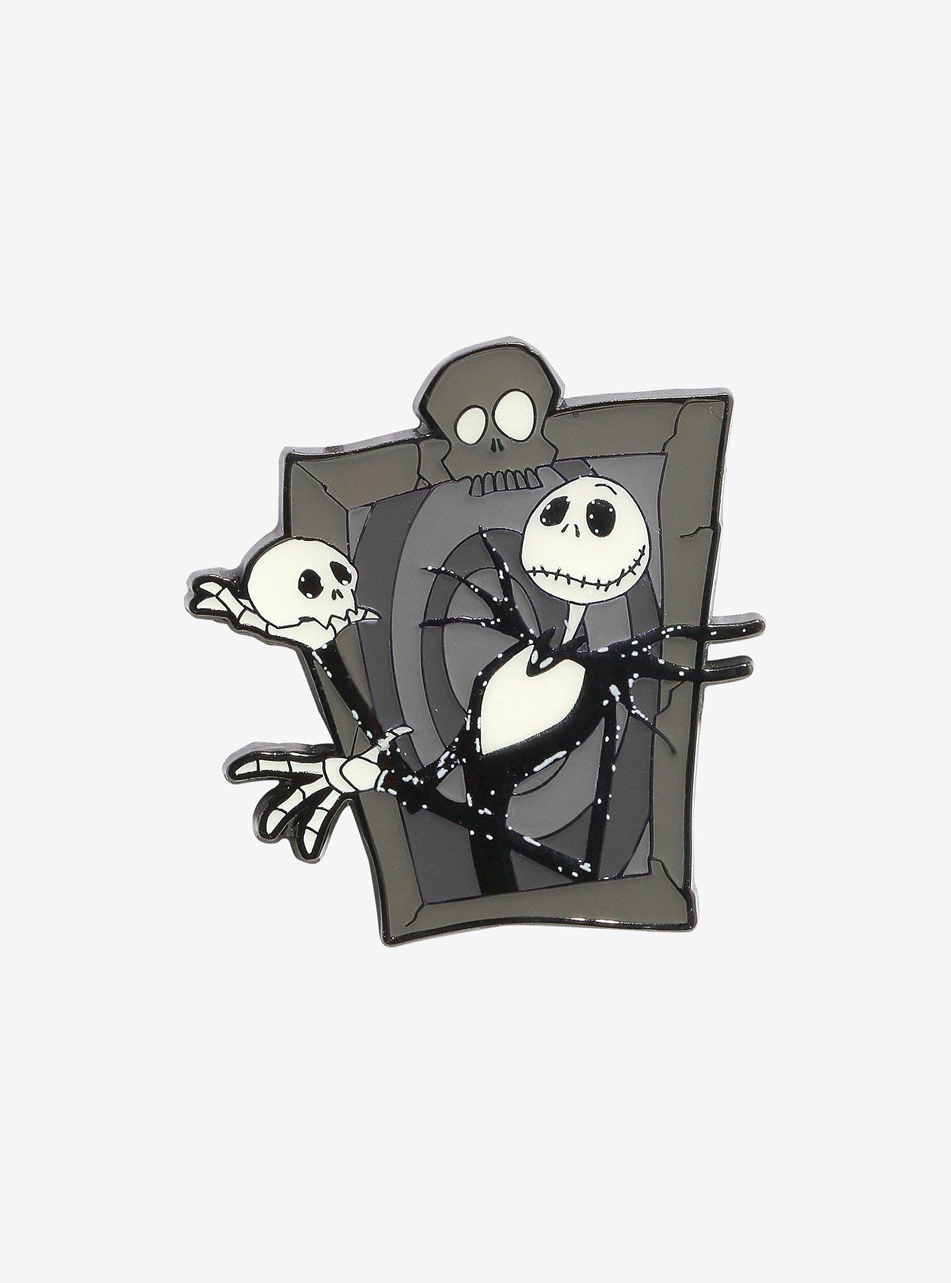 Loungefly The Nightmare Before Christmas Jack Frame Glow-In-The-Dark Enamel Pin, , hi-res