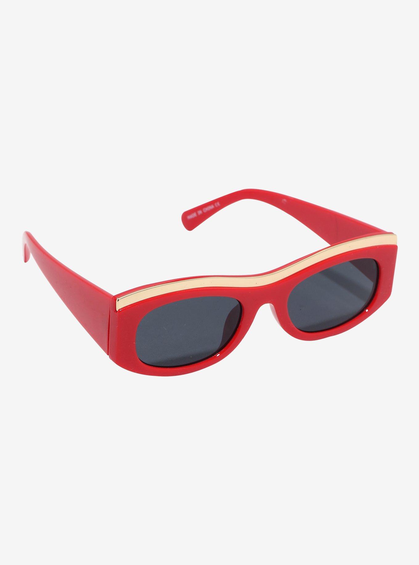 Red & Gold Sunglasses, , hi-res