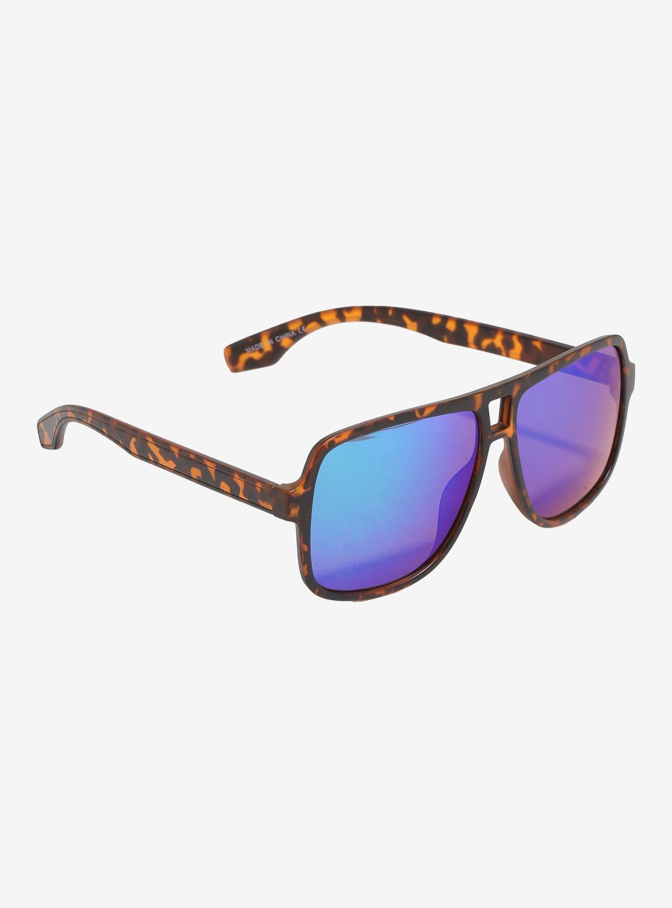 Tortoiseshell Aviator Sunglasses, , hi-res