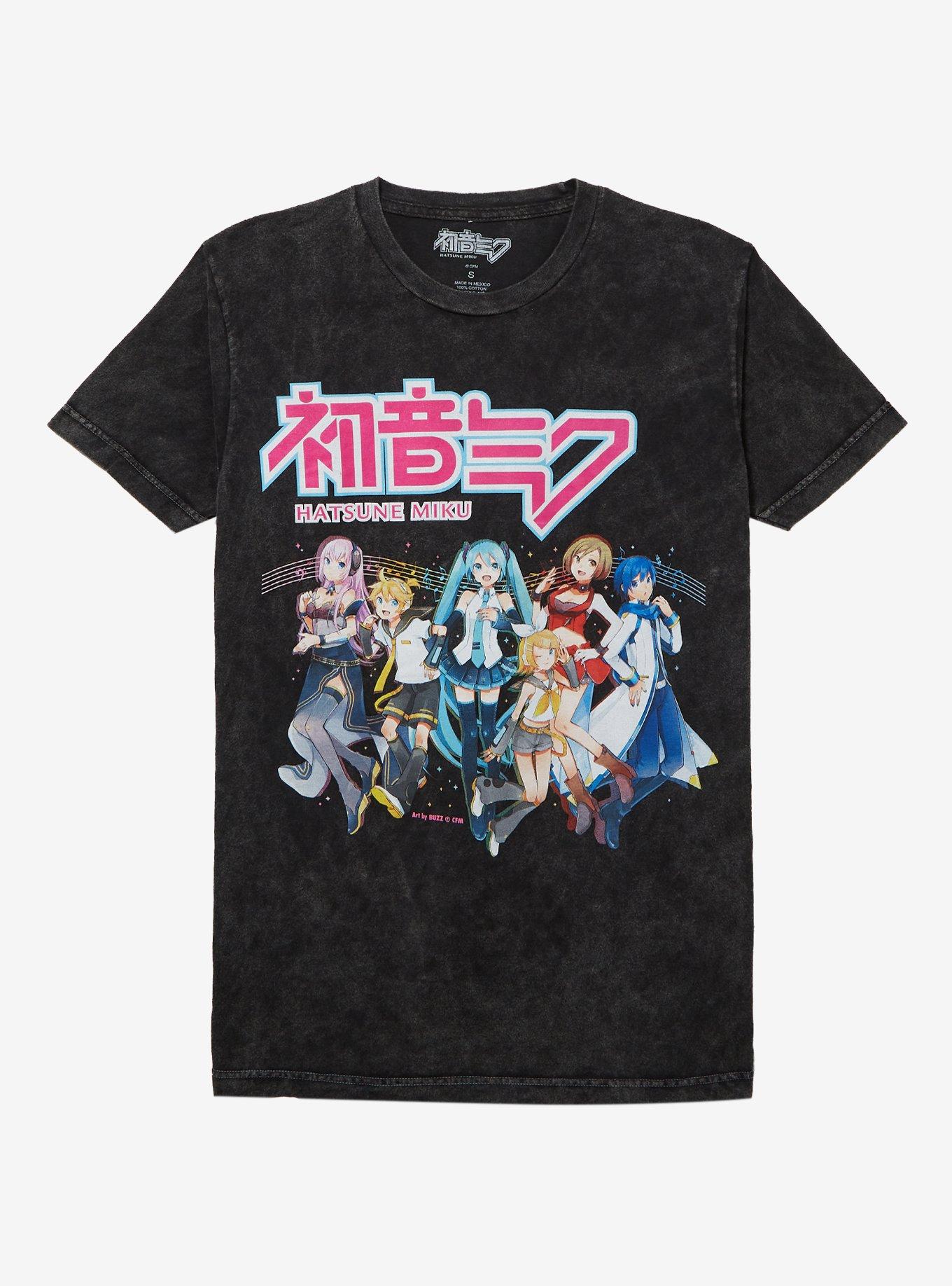 Hatsune Miku Virtual Singer Tour Dark Wash Boyfriend Fit Girls T