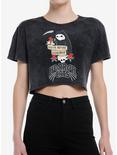 Horror Cats Death Before Dishonor Reaper Girls Crop T-Shirt Hot Topic Exclusive, MULTI, hi-res