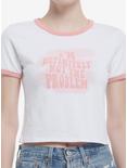 Not The Problem Ringer Girls Baby T-Shirt, PINK, hi-res