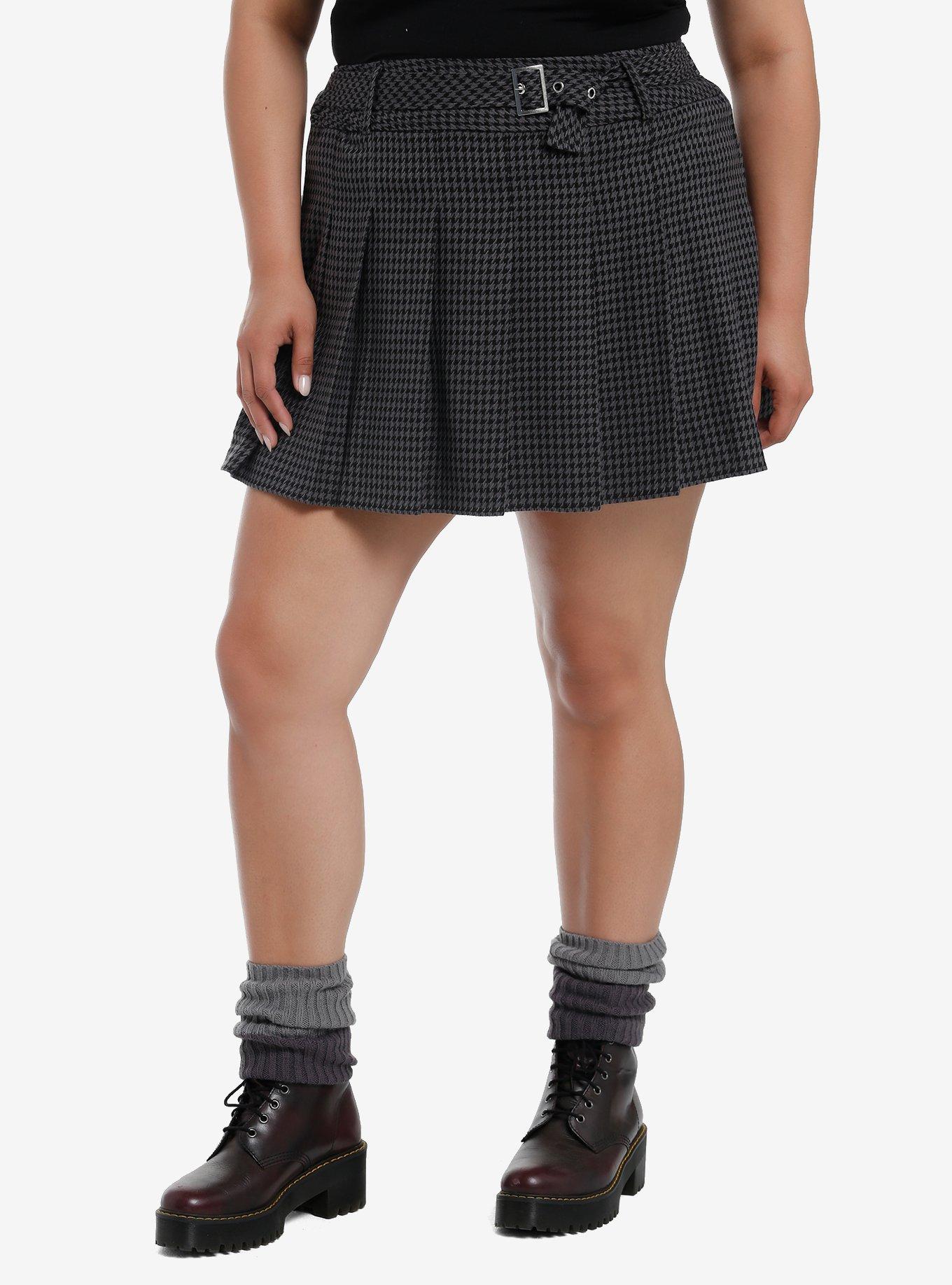 HTH nuance skirt グレー/ブラック サイズFREE Pleated Wool-blend Skirt For Women | J.Crew