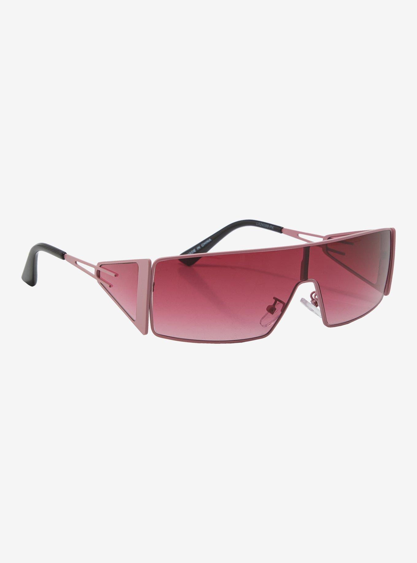 Pink Shield Wrap Sunglasses, , hi-res