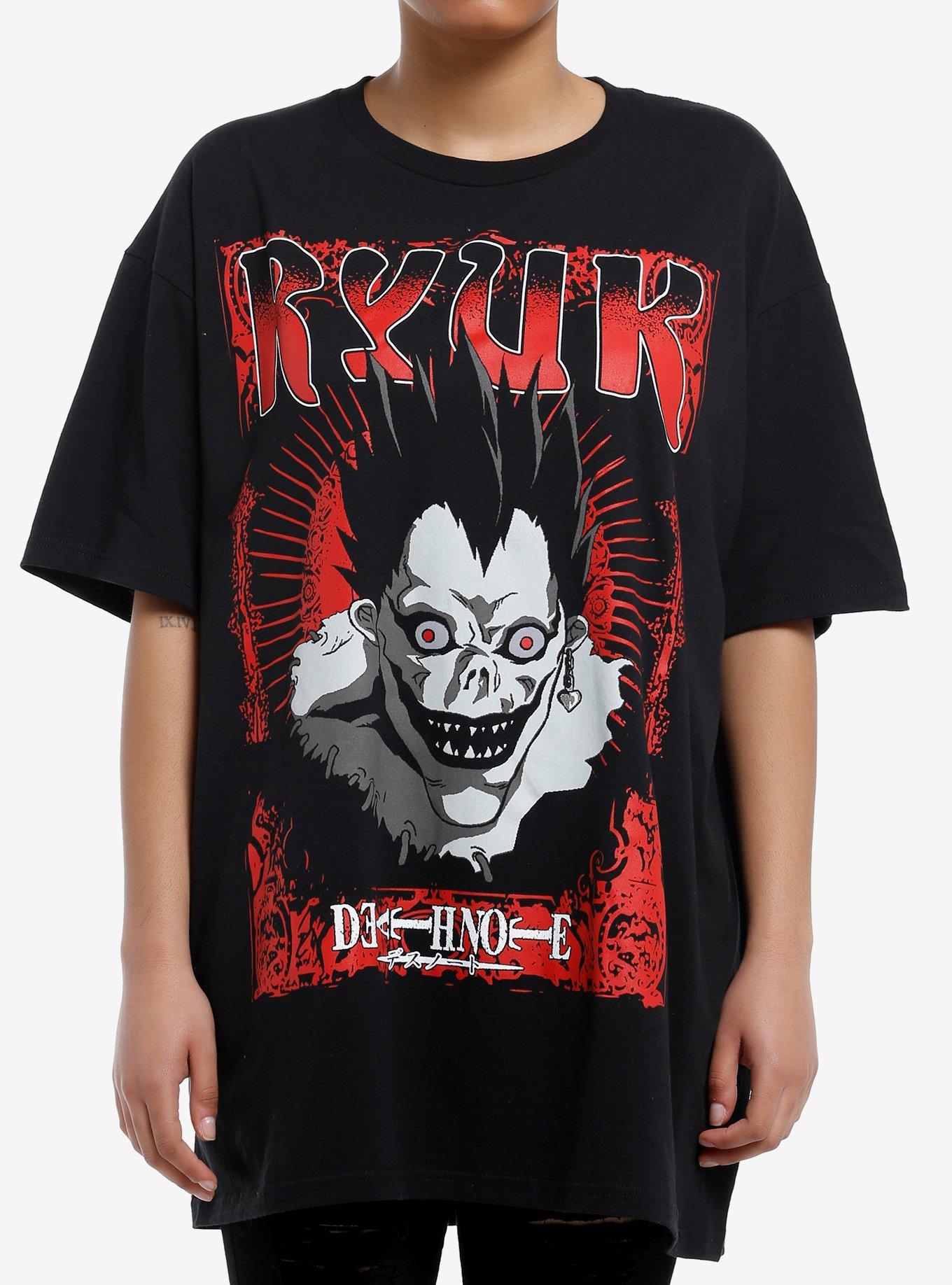 Death Note Ryuk Jumbo Print Girls Oversized T-Shirt, MULTI, hi-res