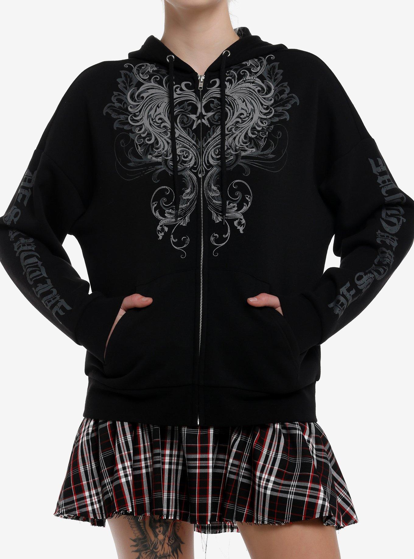 Social Collision Fallen Star Girls Hoodie, GREY, hi-res