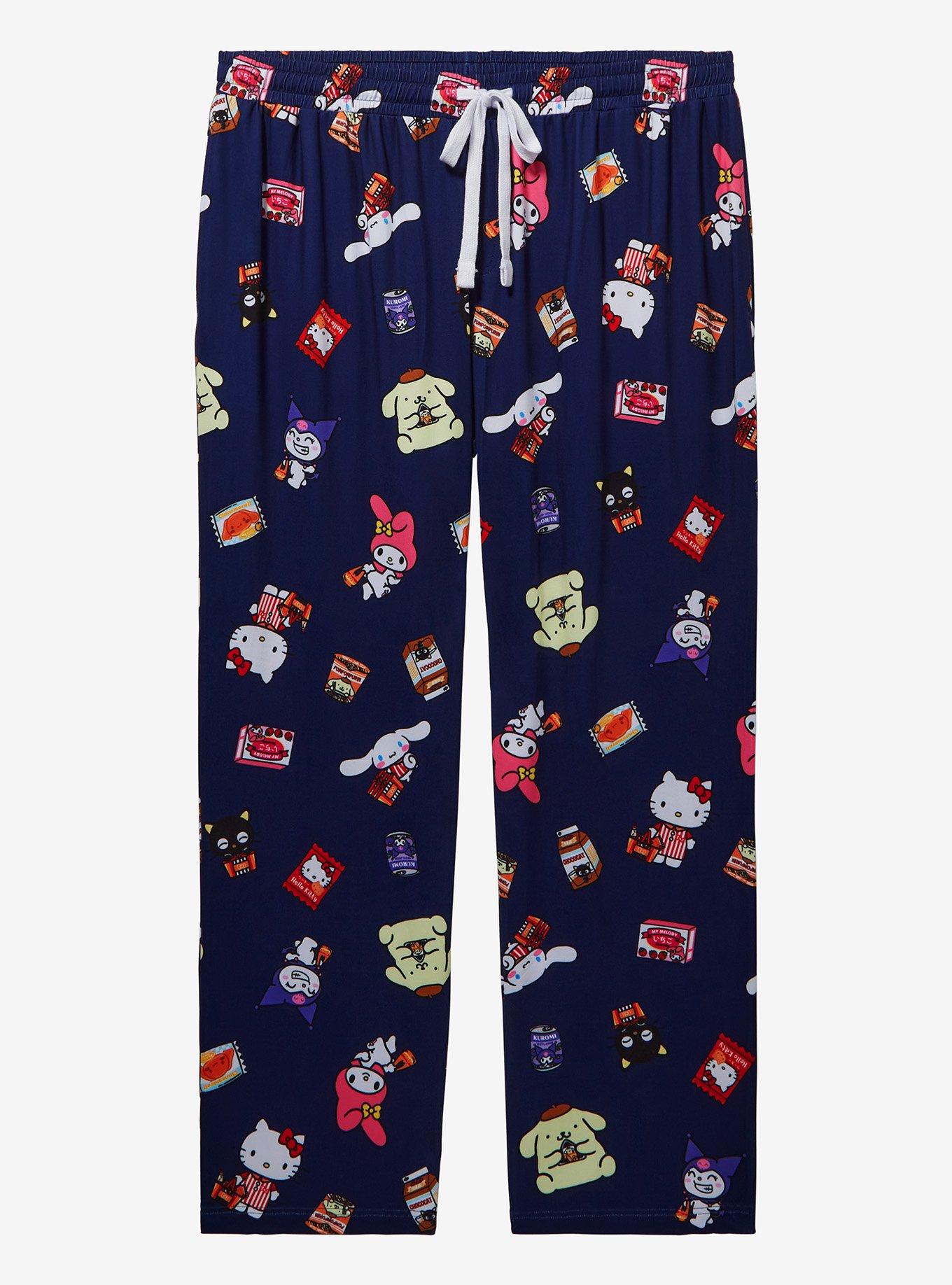 Sanrio Hello Kitty and Friends Kawaii Mart Allover Print Plus Size Sleep Pants &mdash; BoxLunch Exclusive, NAVY, hi-res