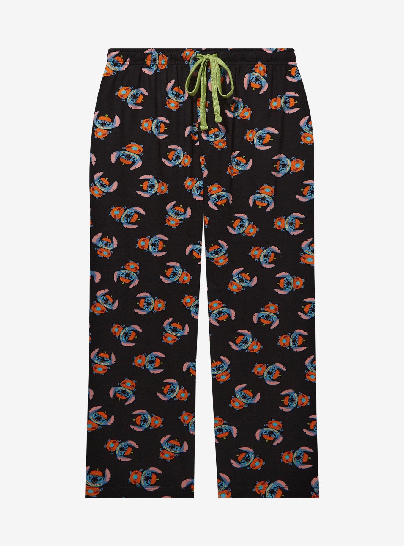 Disney Lilo & Stitch Pumpkin Stitch Allover Print Women's Plus Size Sleep Pants — BoxLunch Exclusive, , hi-res