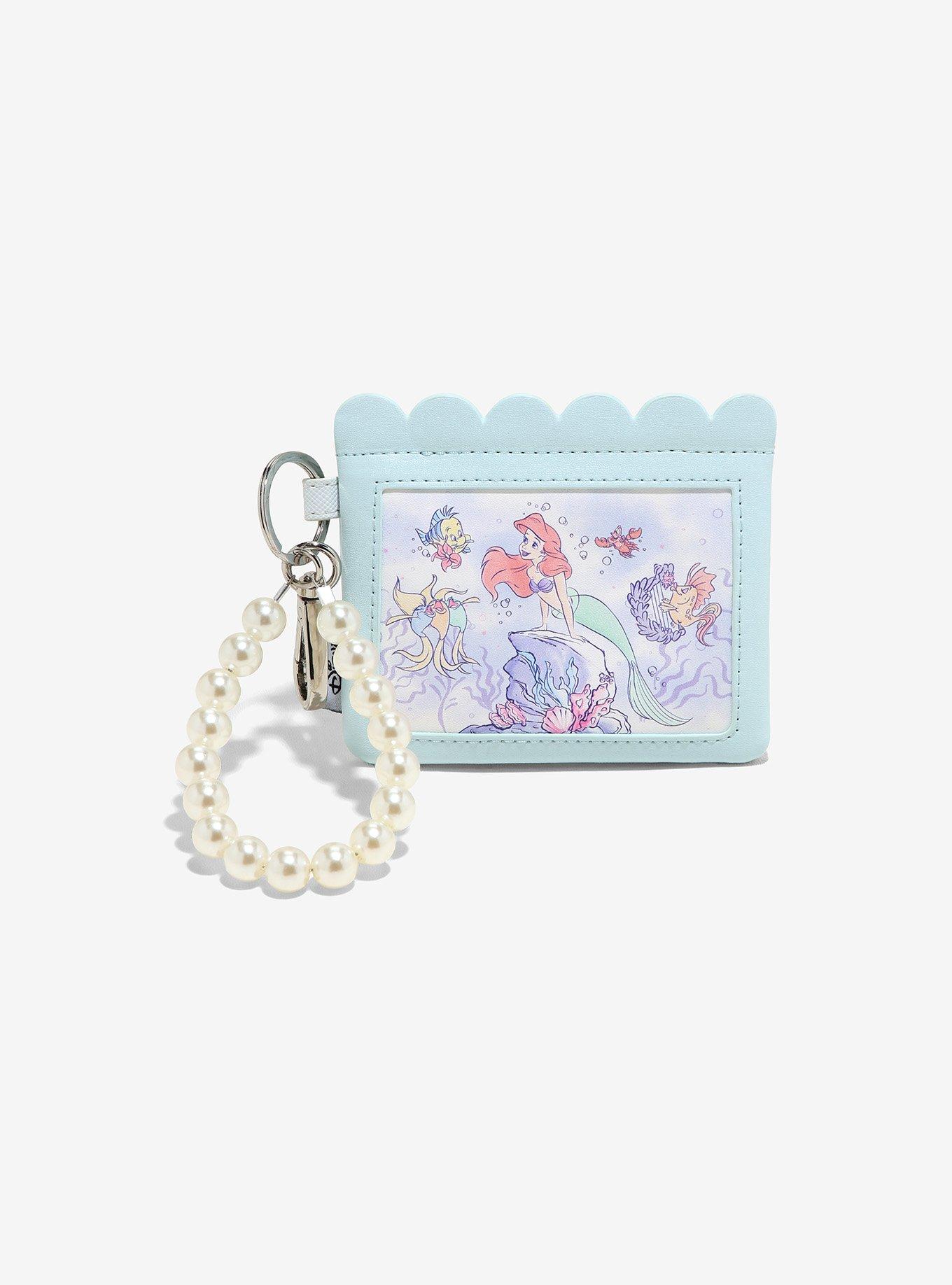 Loungefly Disney The Little Mermaid Ariel & Flounder Pearl Chain Cardholder — BoxLunch Exclusive, , hi-res