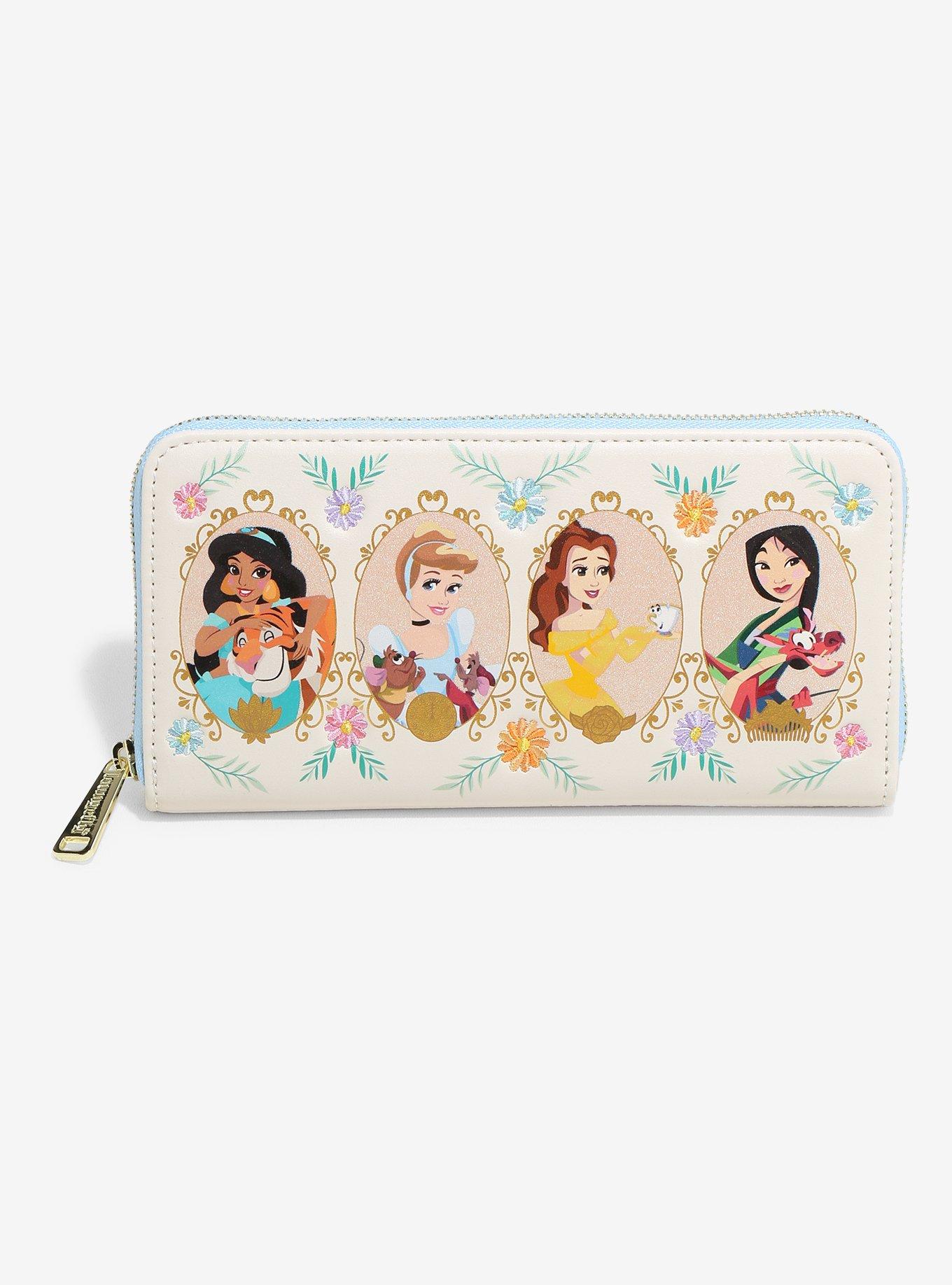 Loungefly Disney Princess Glitter Frame Portrait Zip Wallet - BoxLunch Exclusive, , hi-res