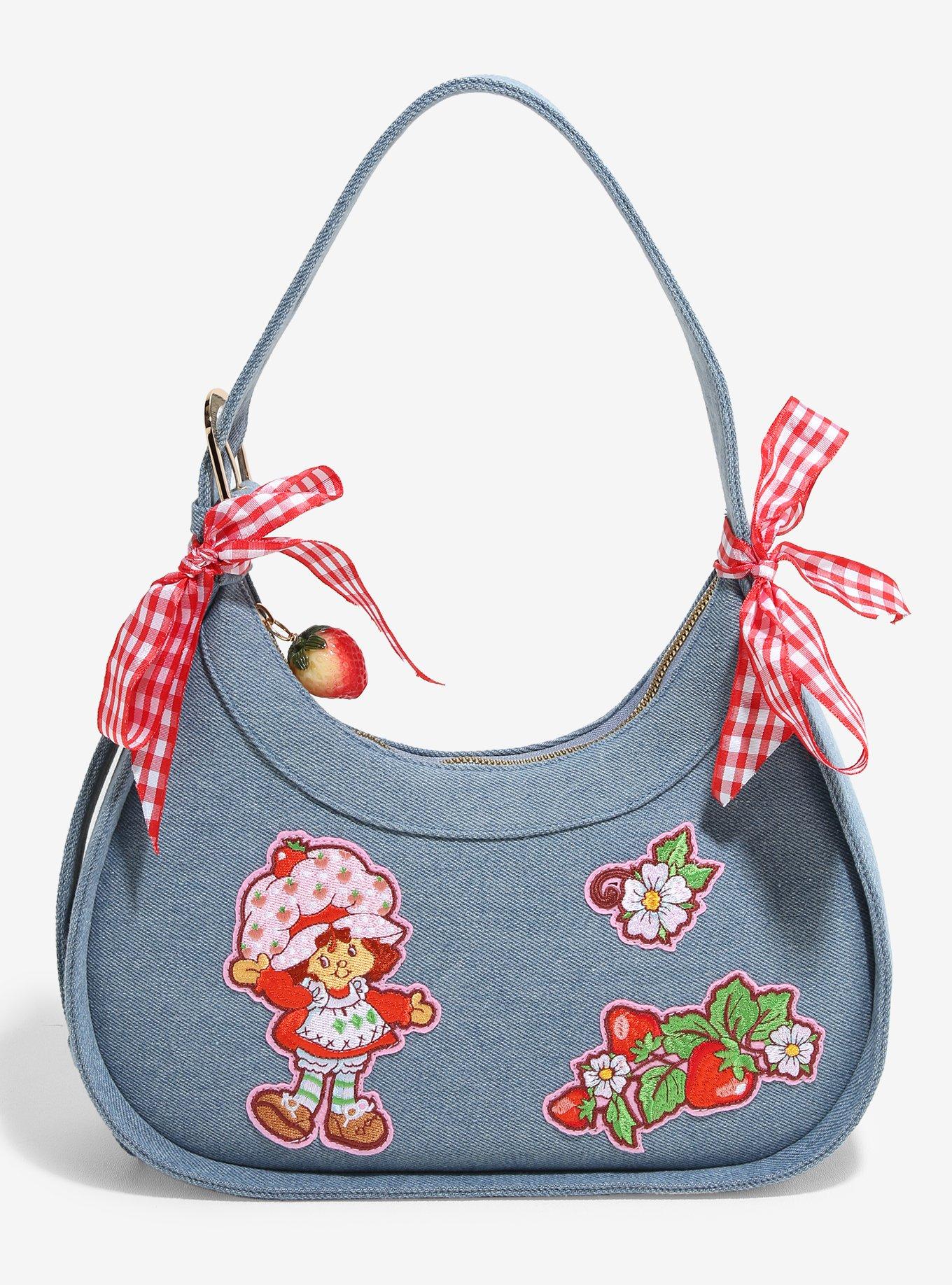 Strawberry Shortcake Denim Ribbon Handbag — BoxLunch Exclusive, , hi-res