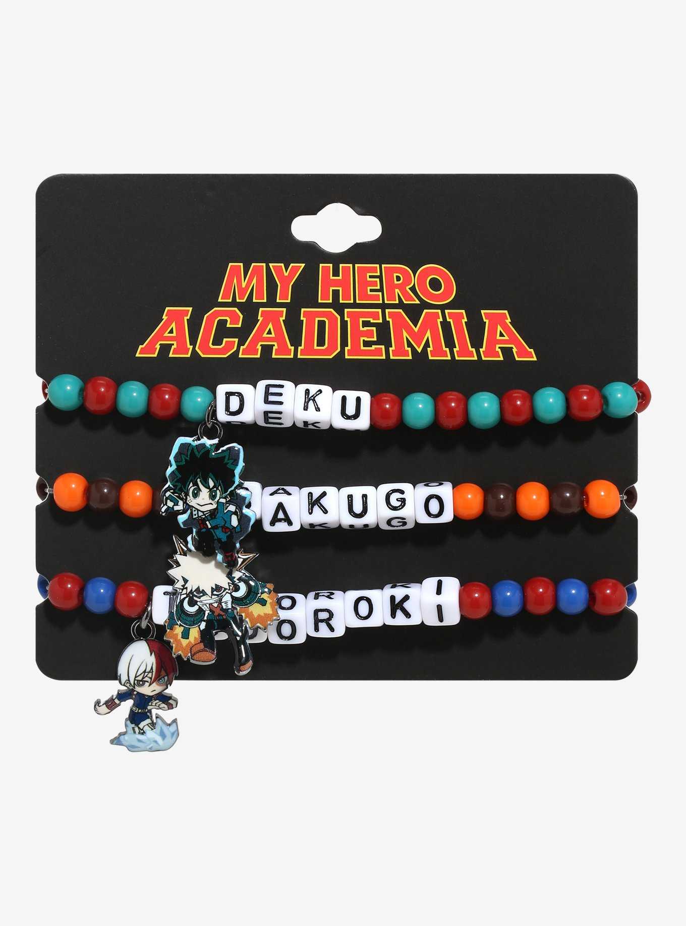 My Hero Academia Trio Bead Bracelet Set, , hi-res
