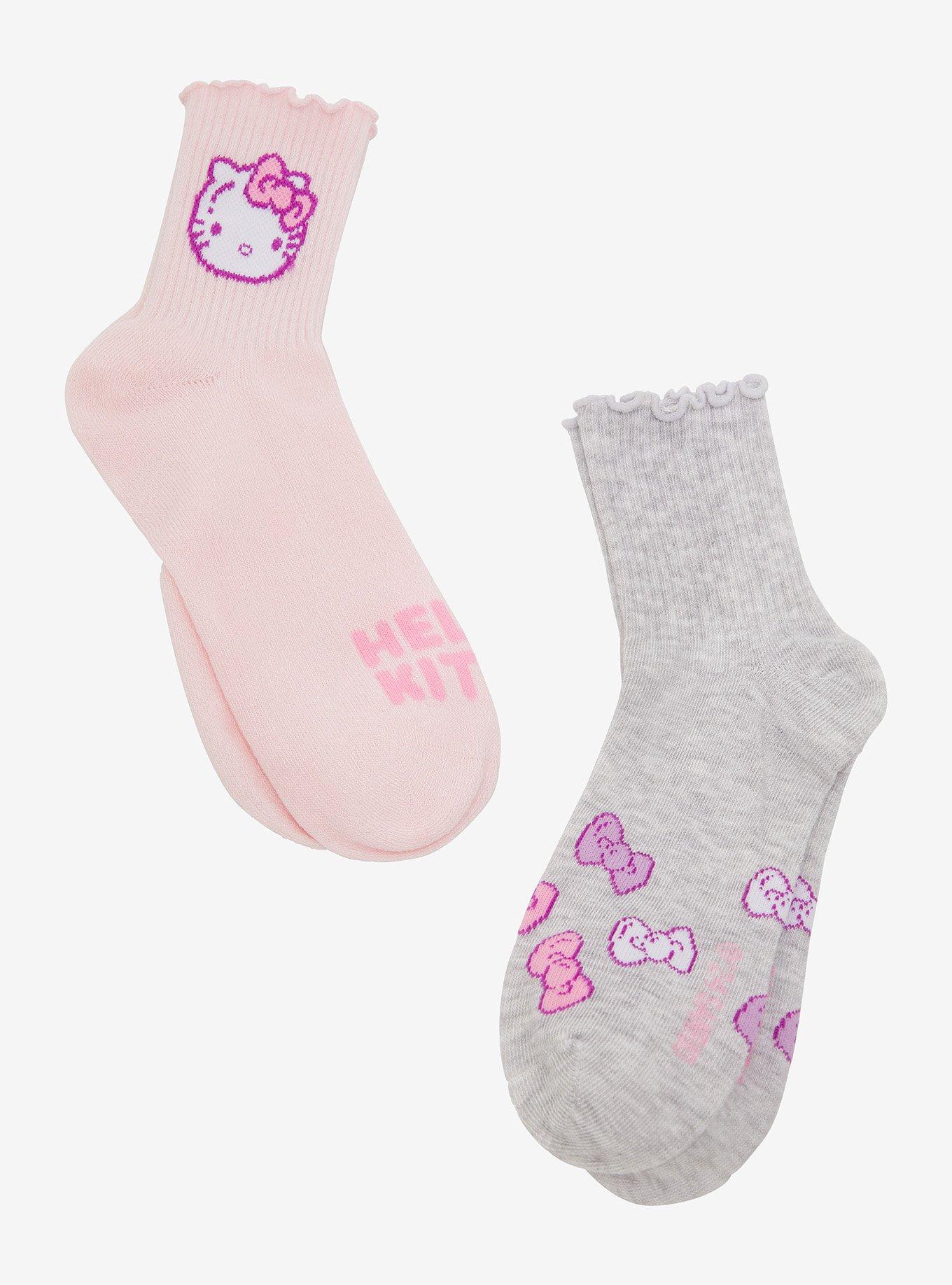 Hello Kitty Bows Crew Socks 2 Pair, , hi-res